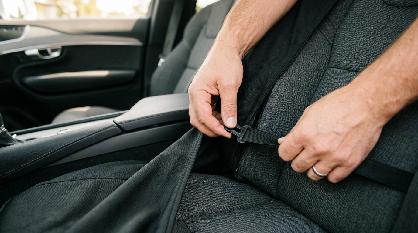 seat cover installation accessories — chucks and seat gaps