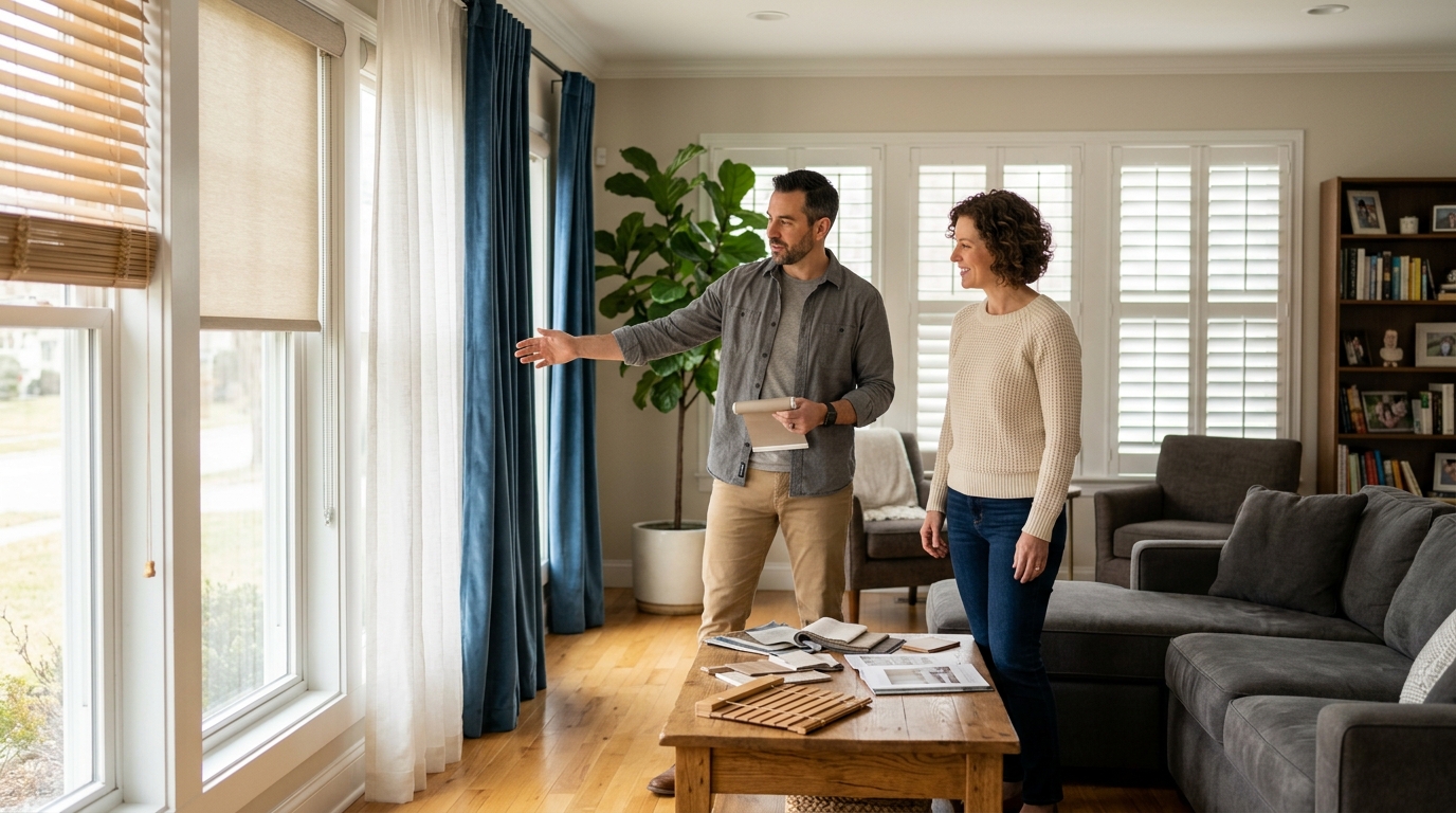 window treatment terms glossary — shade and blind types