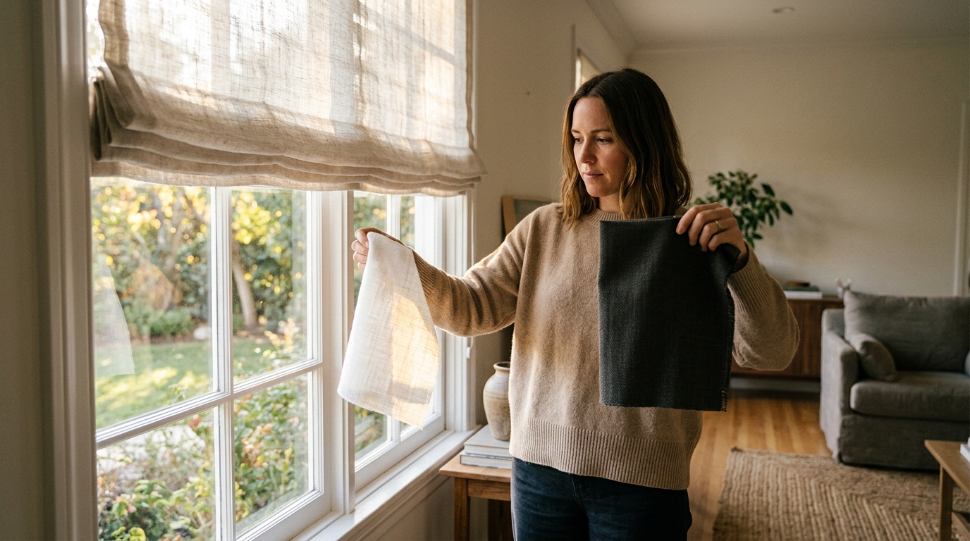 window treatment terms glossary — fabric and light terms