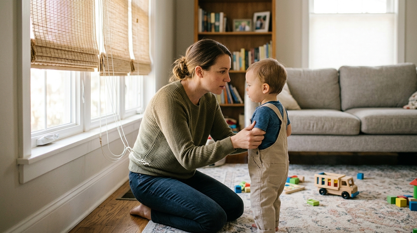 cordless blinds law child safety — child safety hazard