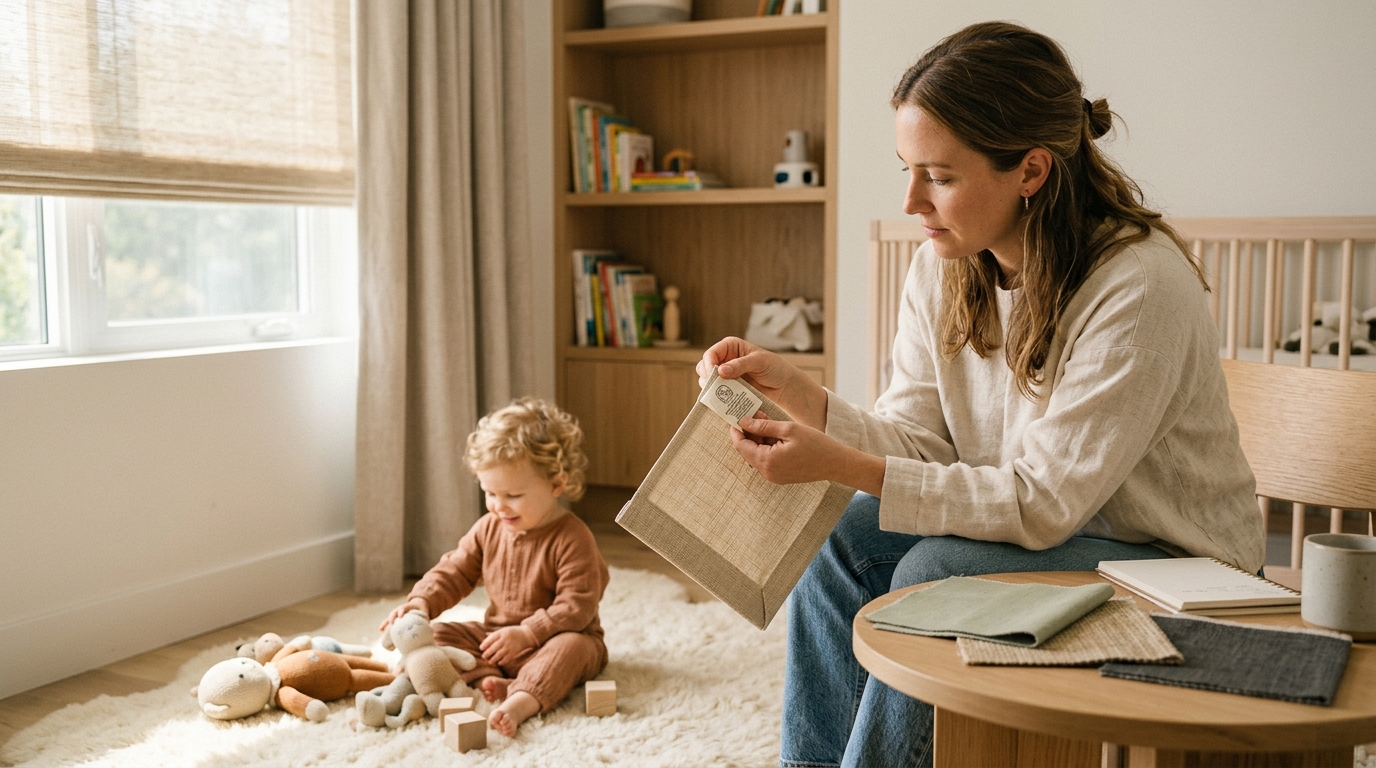 cordless blinds law child safety — certification labels matter
