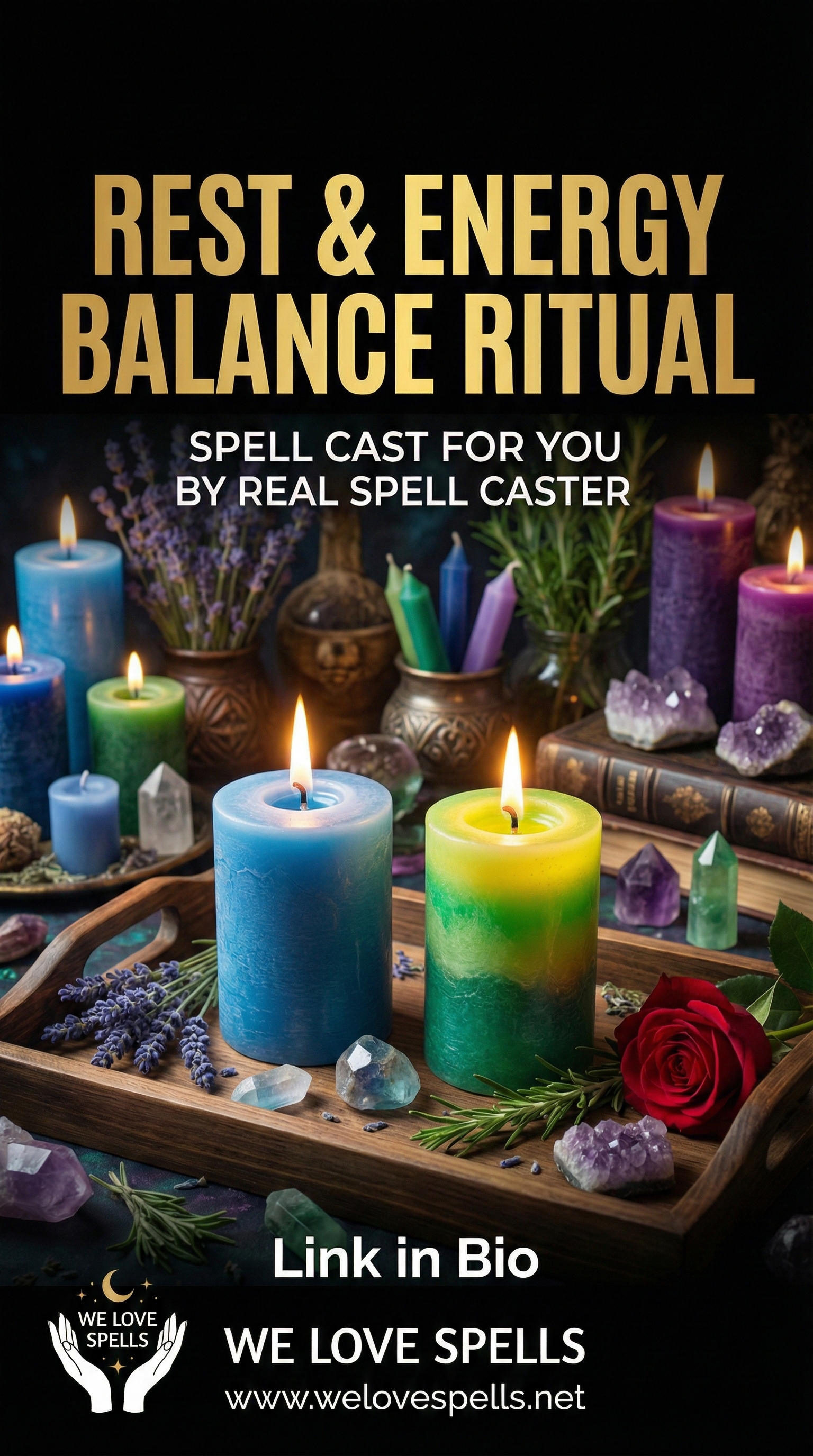 Energy healing crystals for rest and balance ritual