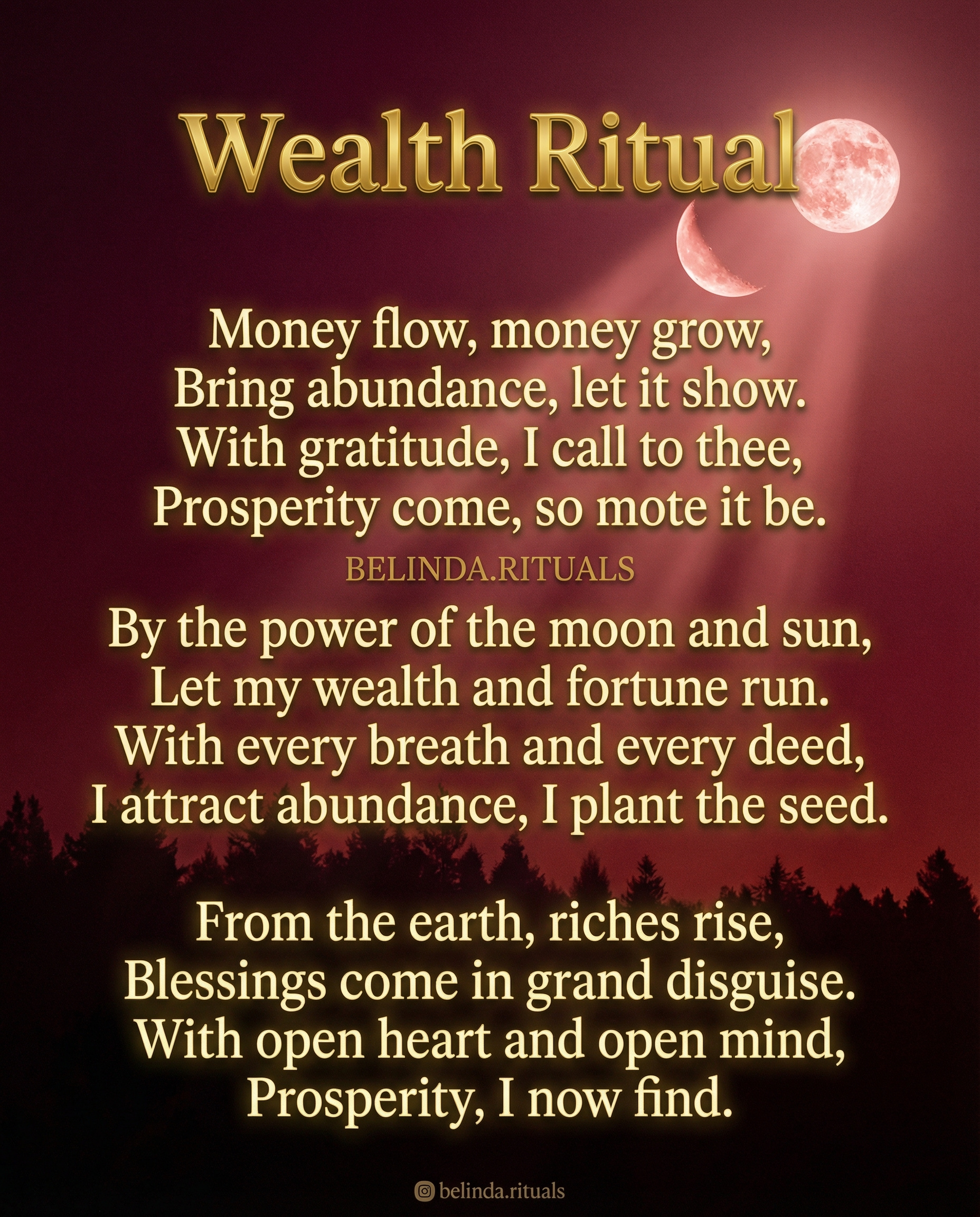 Wealth spell ritual for abundance and prosperity