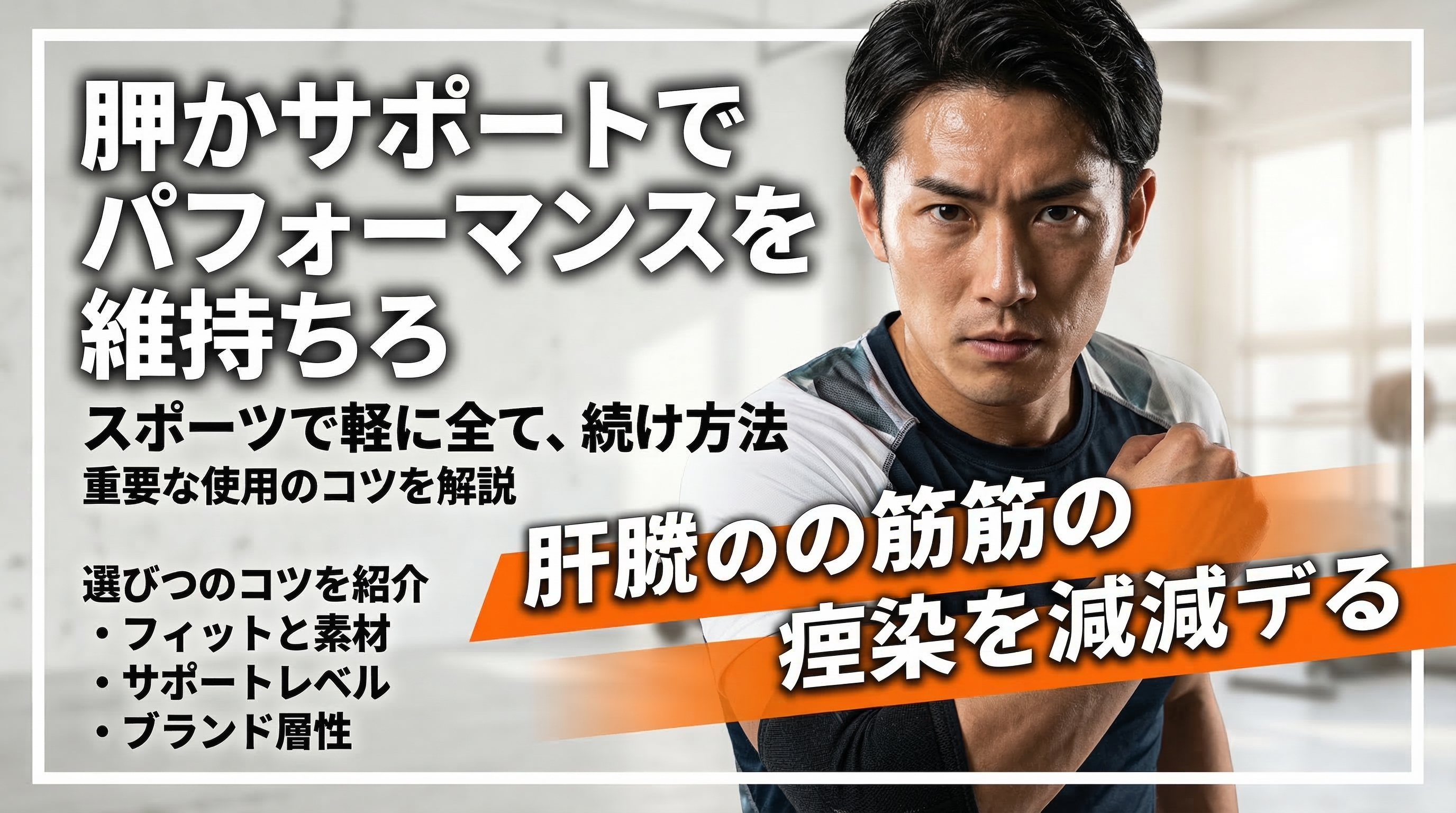 肘サポーターで腱の負担を軽くするイメージ