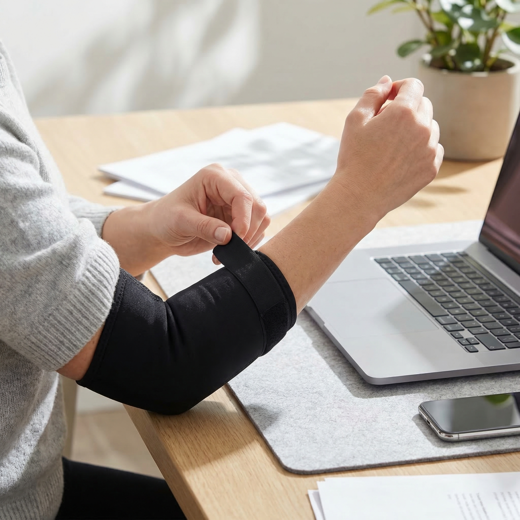 スポーツや趣味での肘サポーター使用例