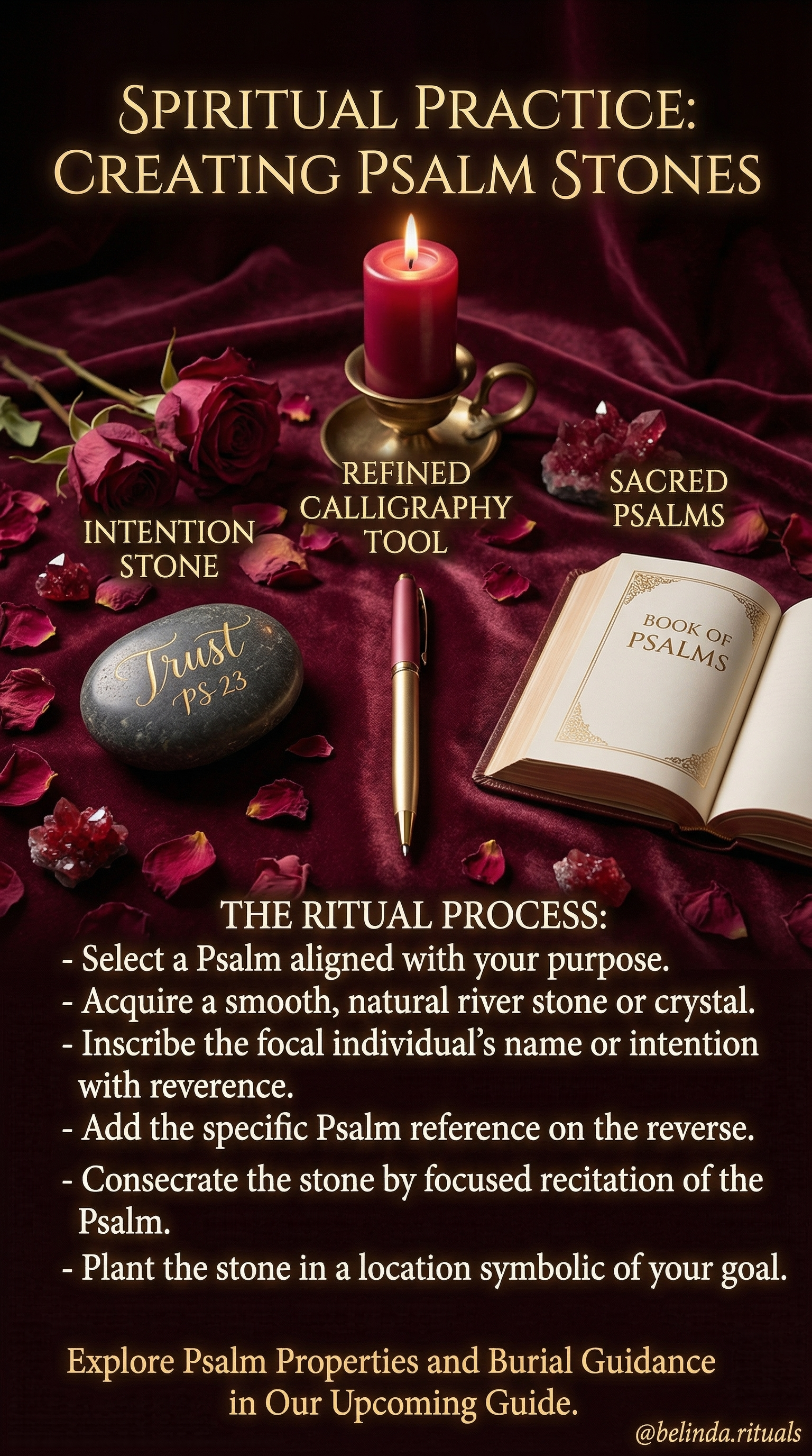 Psalm Stone and Marker Ritual Setup