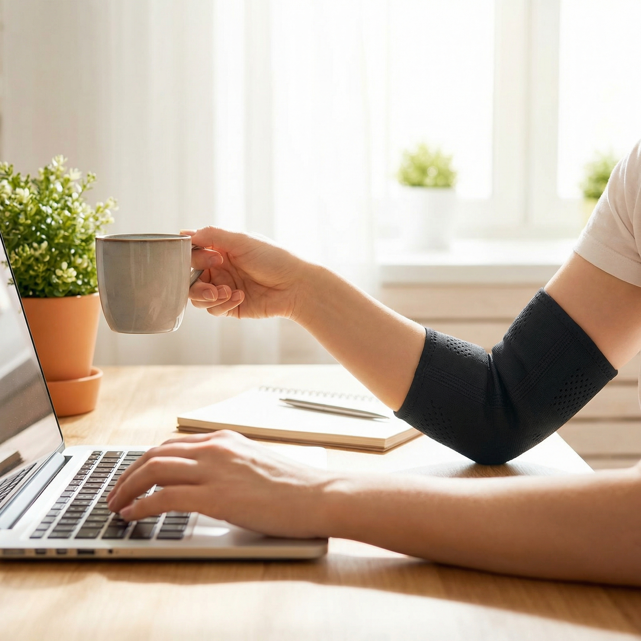 肘の痛みの流れに沿った対策イメージ画像