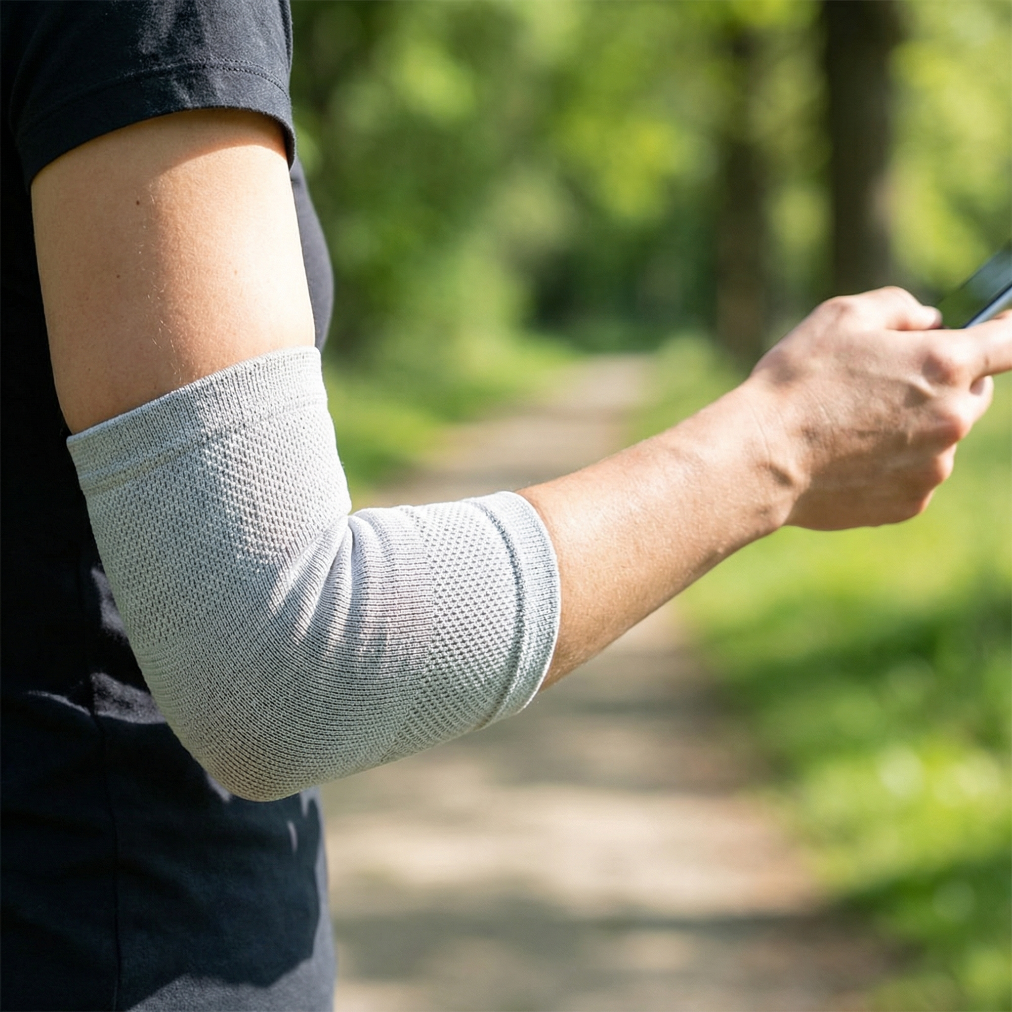 デスクワーク時の肘ケアイメージ