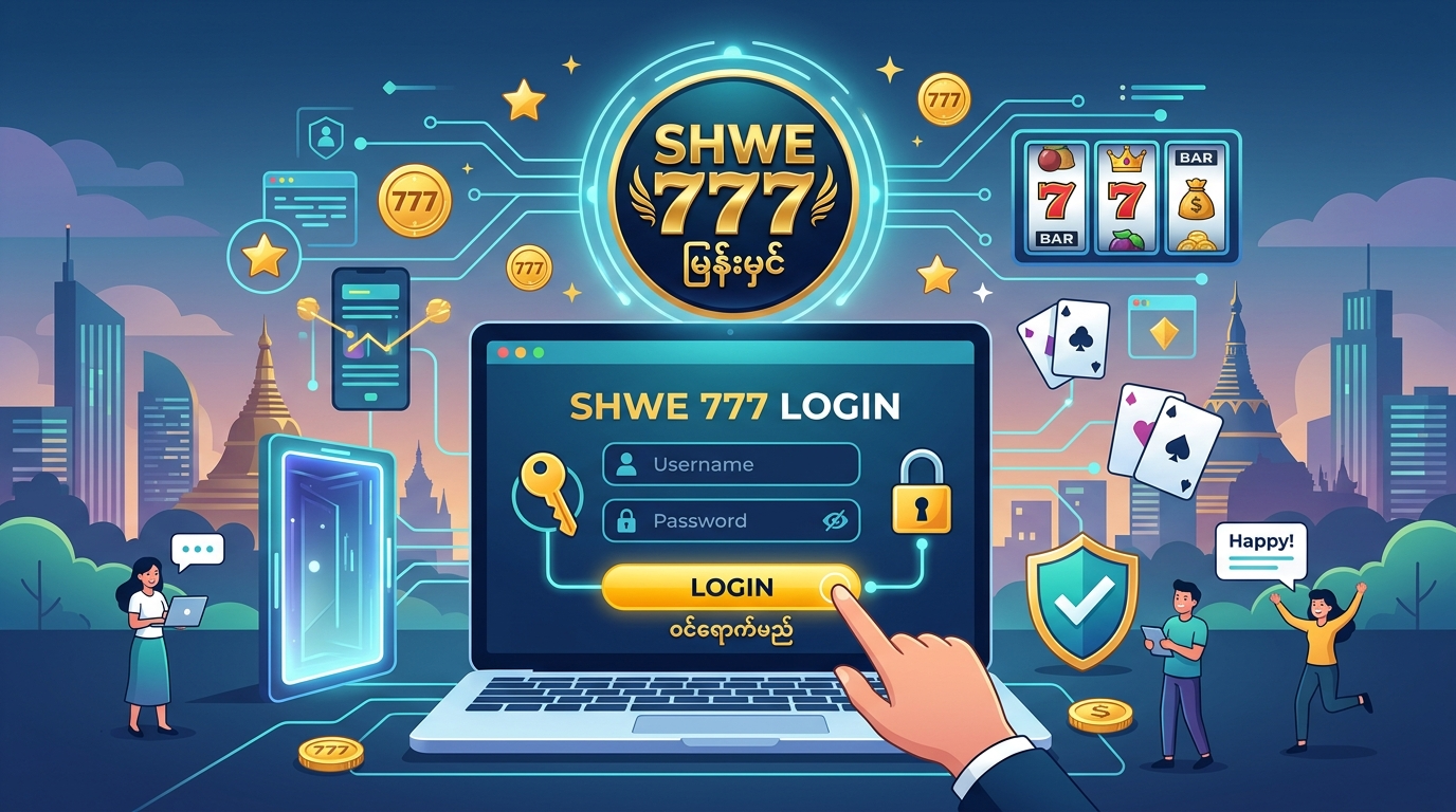 Shwe 777 login လုပ်နည်း အဆင့်ဆင့်