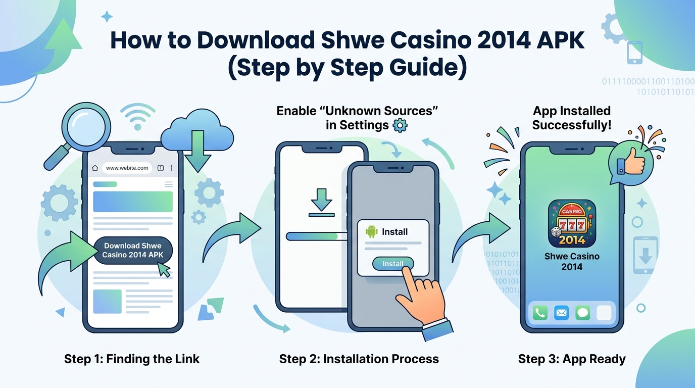 Shwe Casino 2014 APK Download လုပ်နည်း (အဆင့်ဆင့် လမ်းညွှန်)