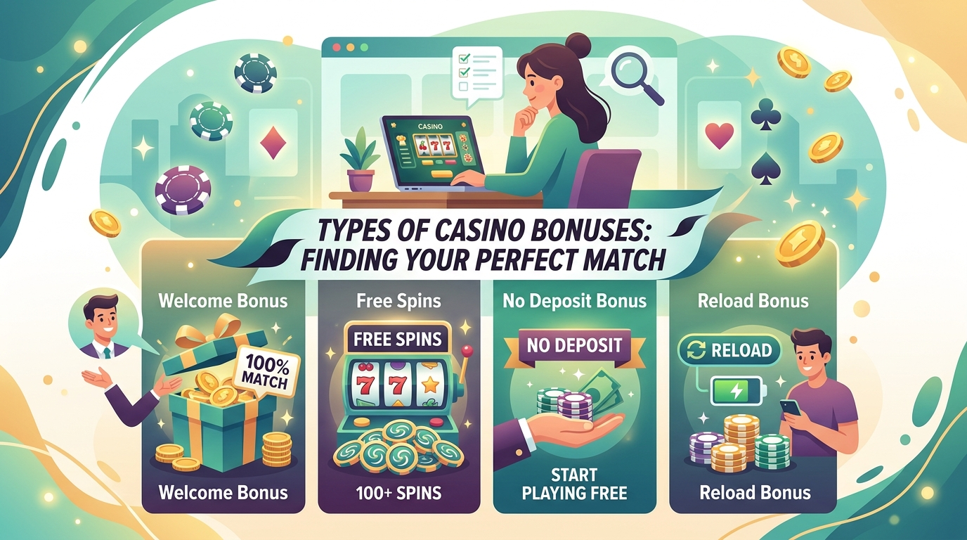 Types of Casino Bonuses: Finding Your Perfect Match