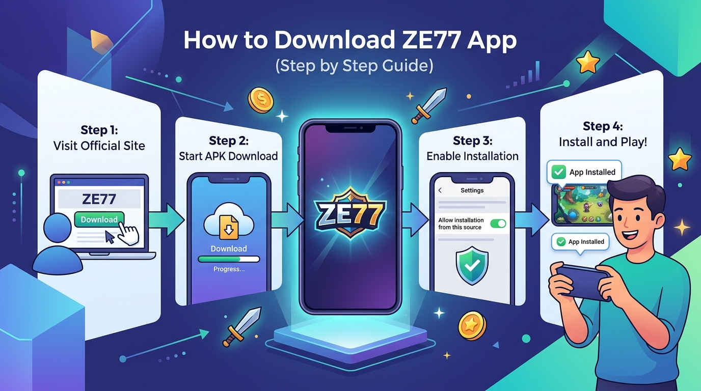 ZE77 App ကို Download လုပ်နည်း (အဆင့်ဆင့် လမ်းညွှန်)