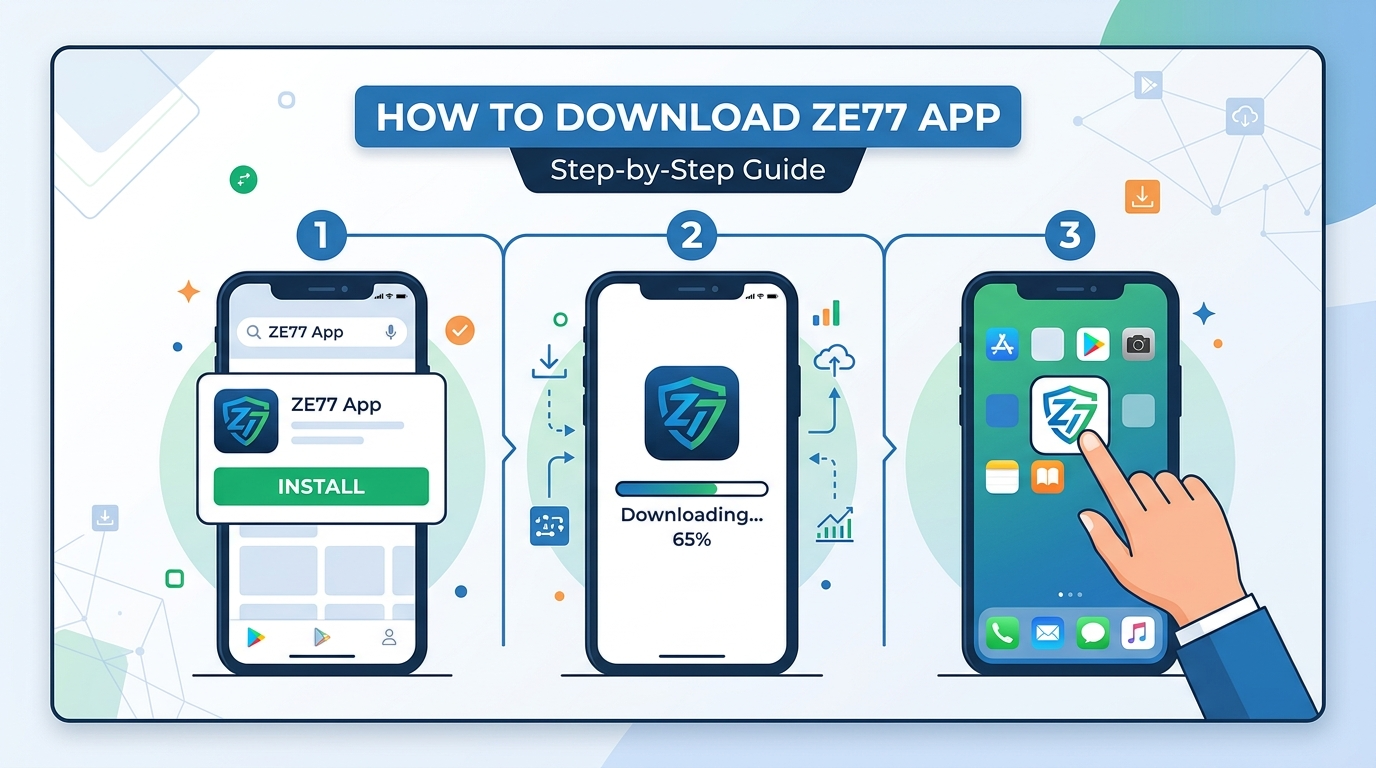 ZE77 အက်ပ်ကို ဒေါင်းလုဒ်လုပ်နည်း (အဆင့်ဆင့် လမ်းညွှန်)