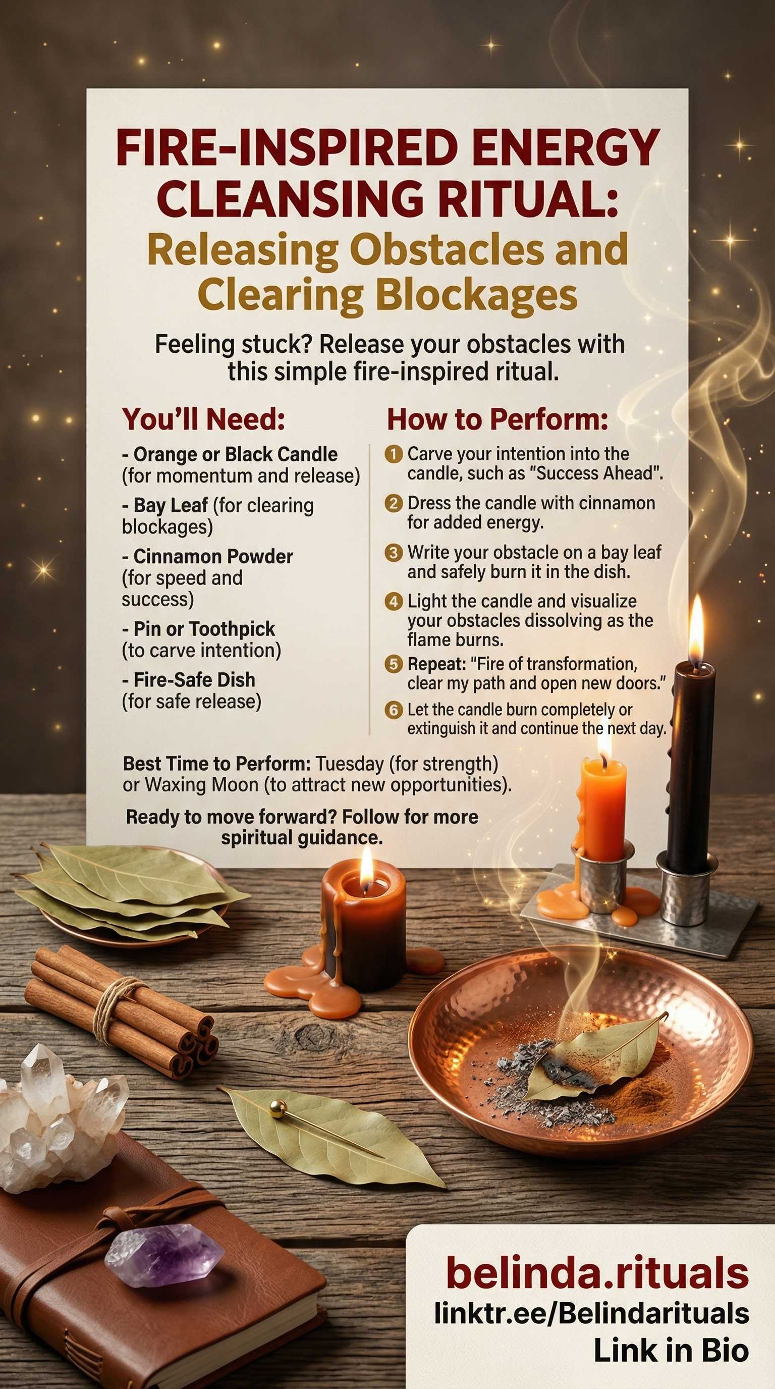 Candle ritual for manifesting success through fire magic