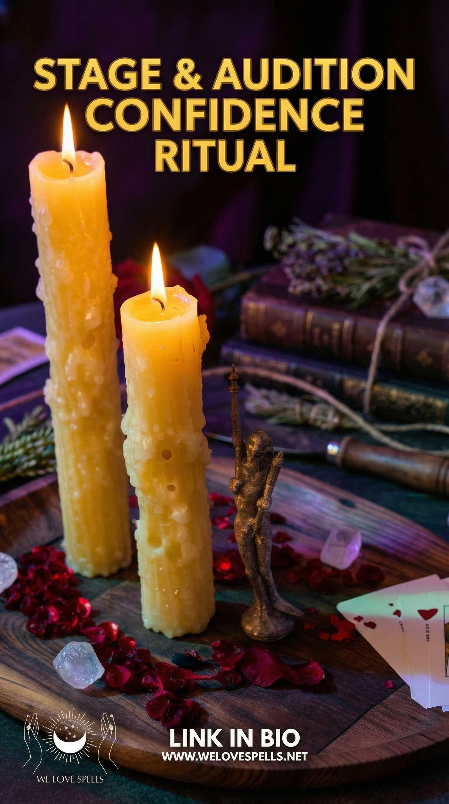Stage & Audition Confidence Spell candle ritual