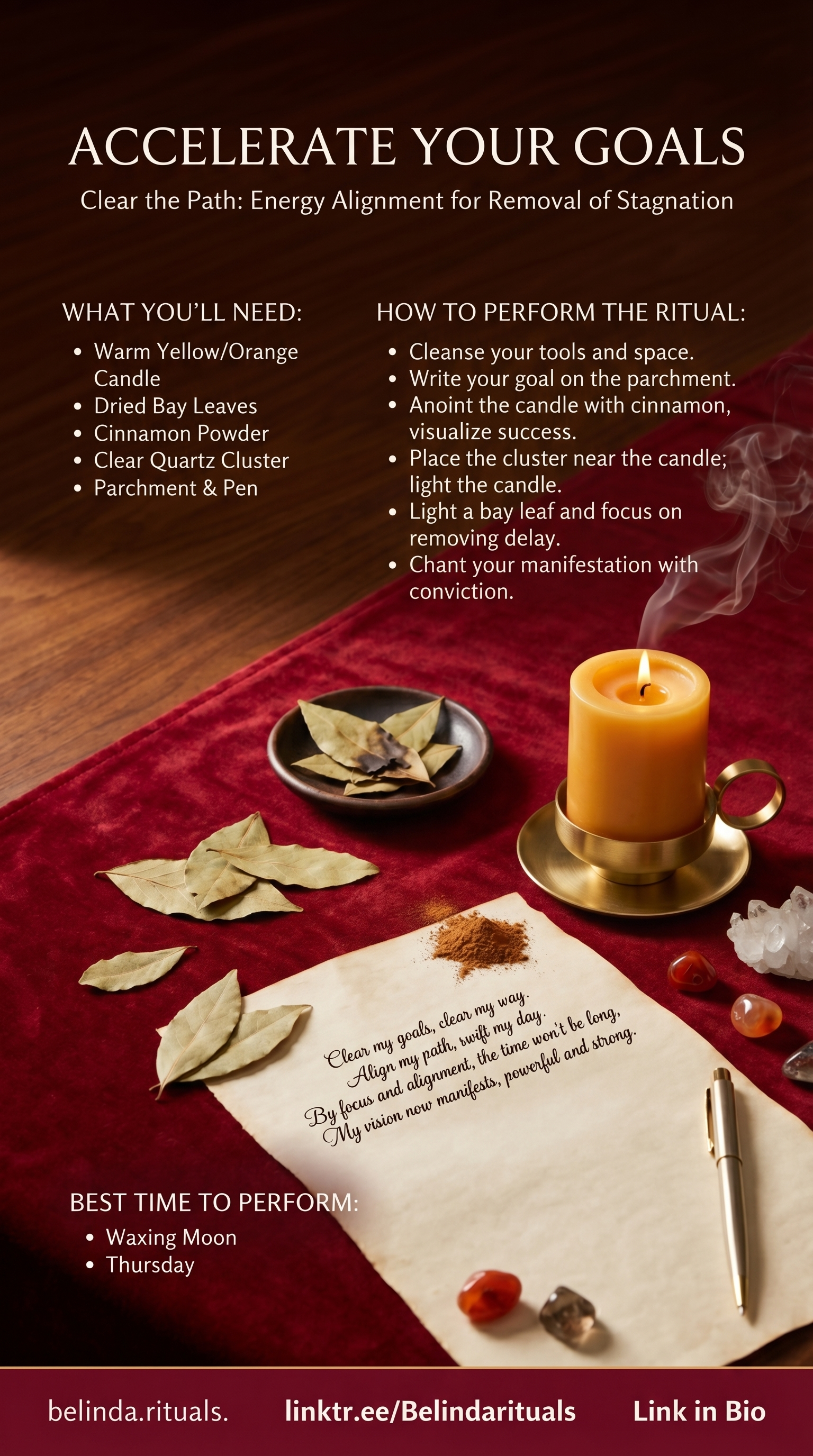 manifestation spell ritual setup