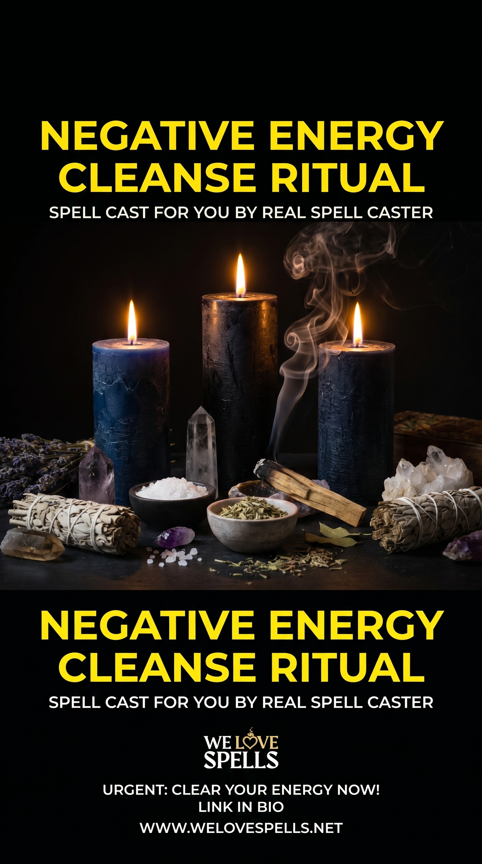 Energy protection and inner peace through cleansing ritual