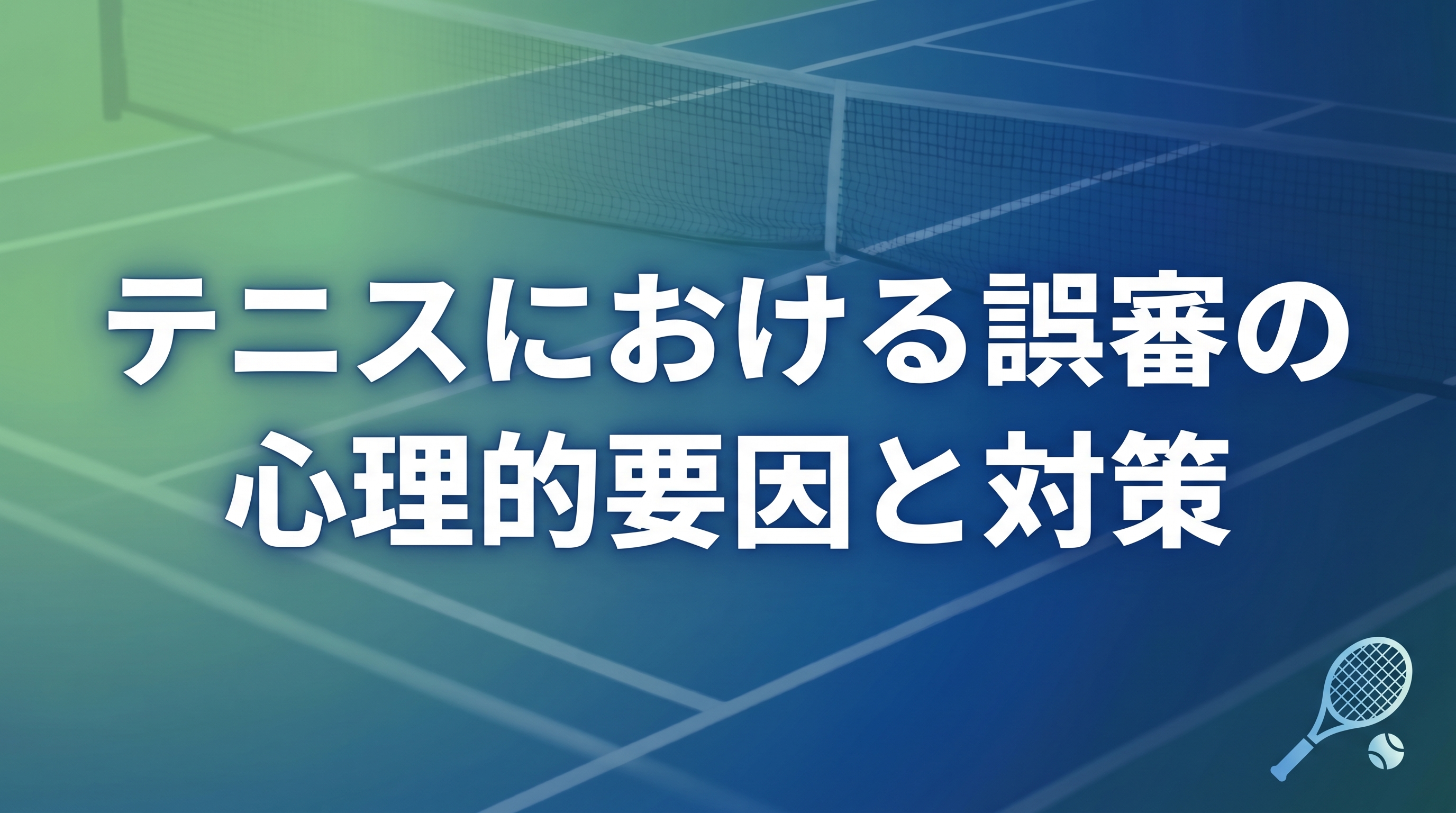 テニスを楽しむために知っておきたい心理的要因