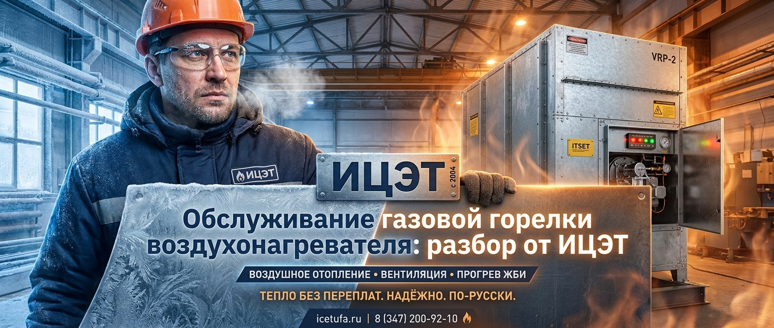 ИЦЭТ — промышленное воздушное отопление, вентиляция, прогрев ЖБИ