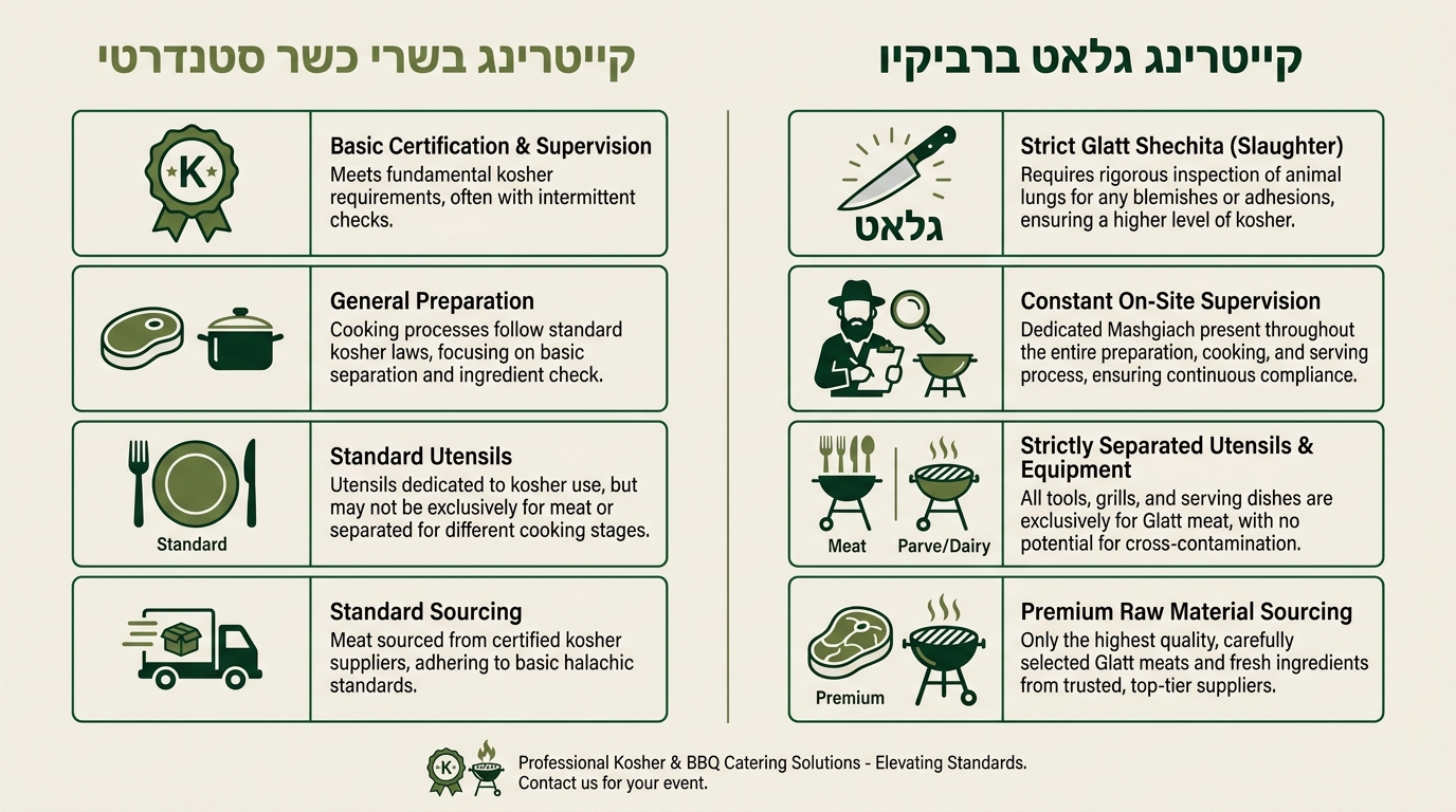 נתחי בשר גלאט על גריל - תפריט קייטרינג ברביקיו