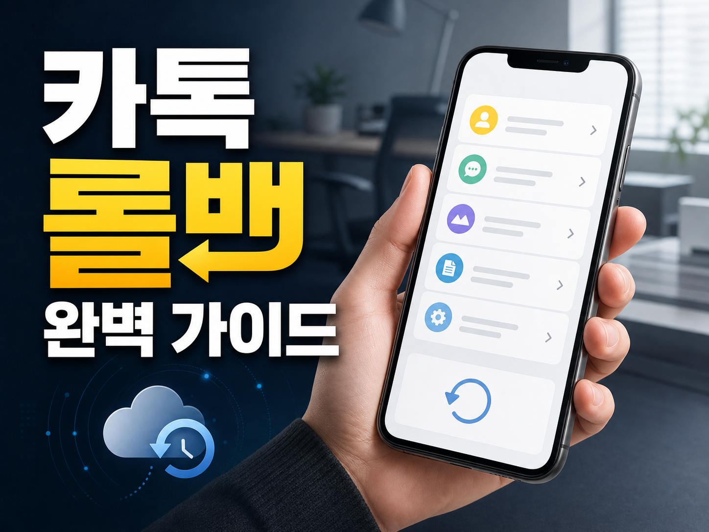 카카오톡 친구탭 목록형 되돌리기 스마트폰 화면