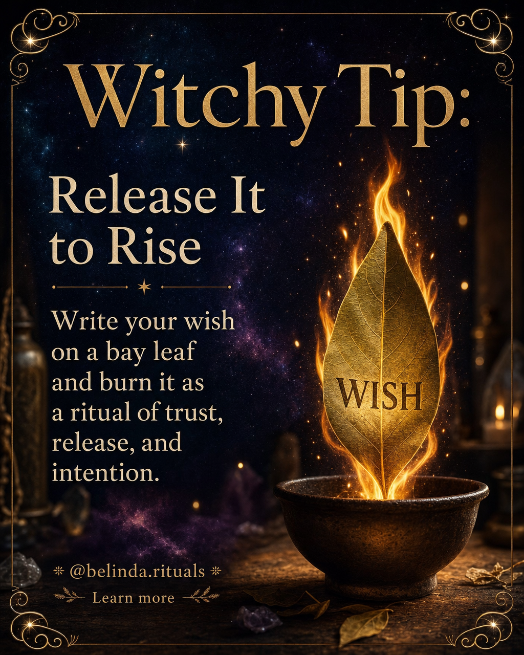Simple witchy ritual tools for everyday energy cleansing and intention setting