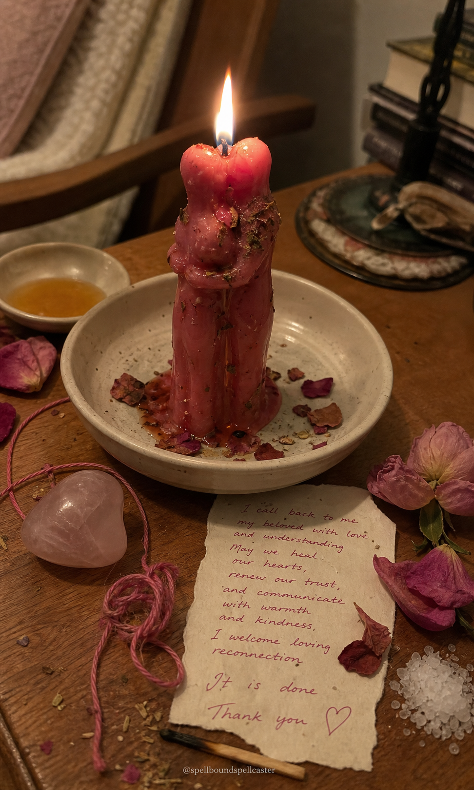 Symbolic spiritual reflection for healing and reconnecting with lost love