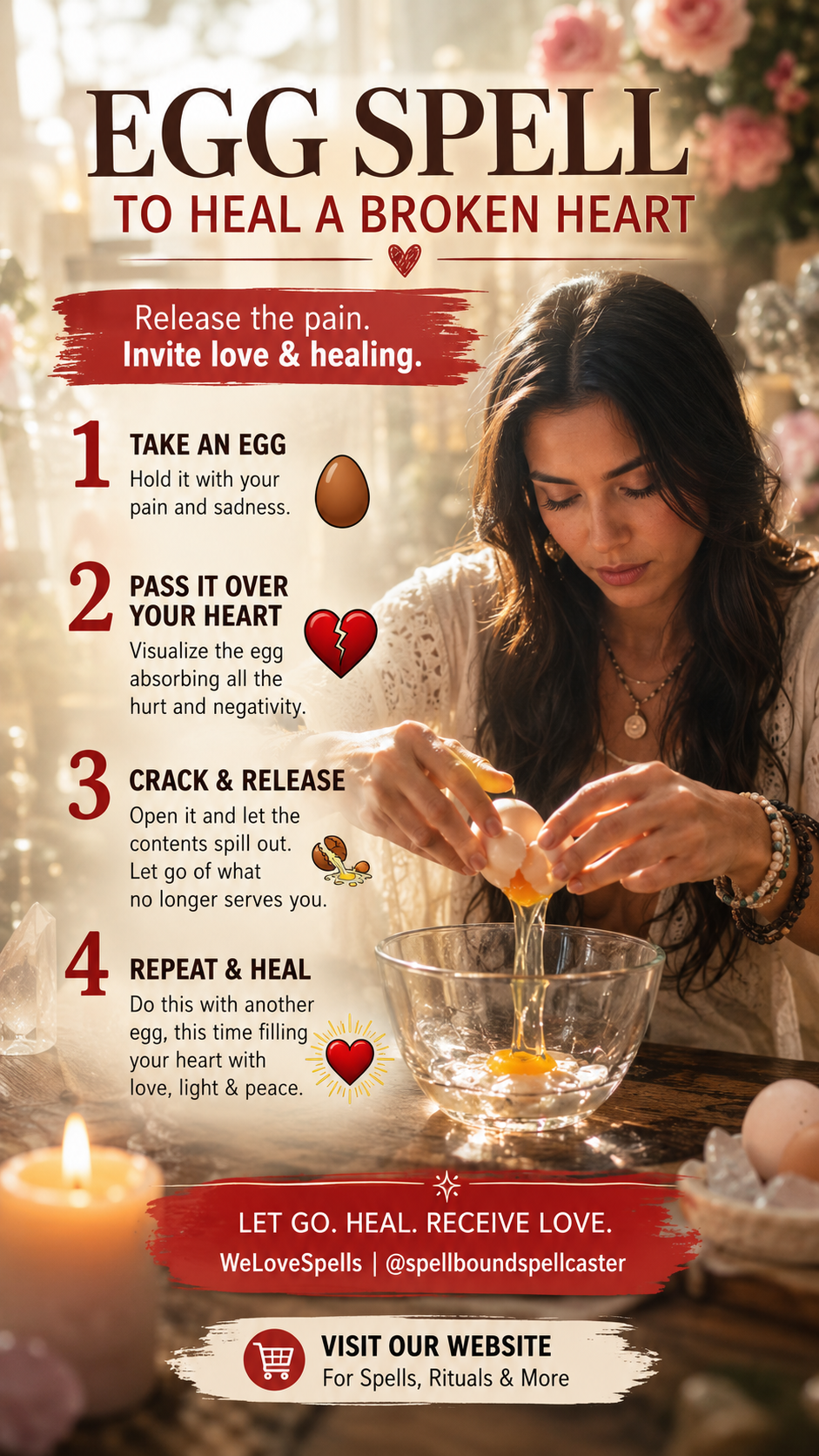 Gentle spiritual reflection centered on releasing heartbreak