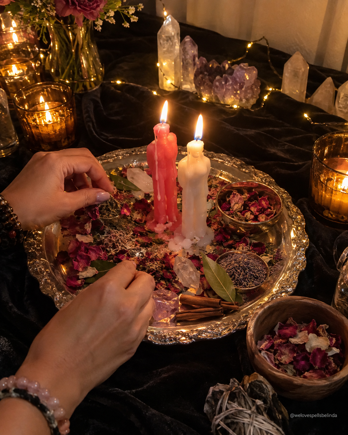 Symbolic setting for a loving soulmate attraction intention