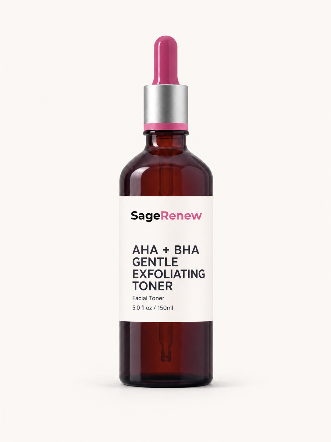 AHA + BHA Gentle Exfoliating Toner – 5.0 fl oz / 150ml per bottle
