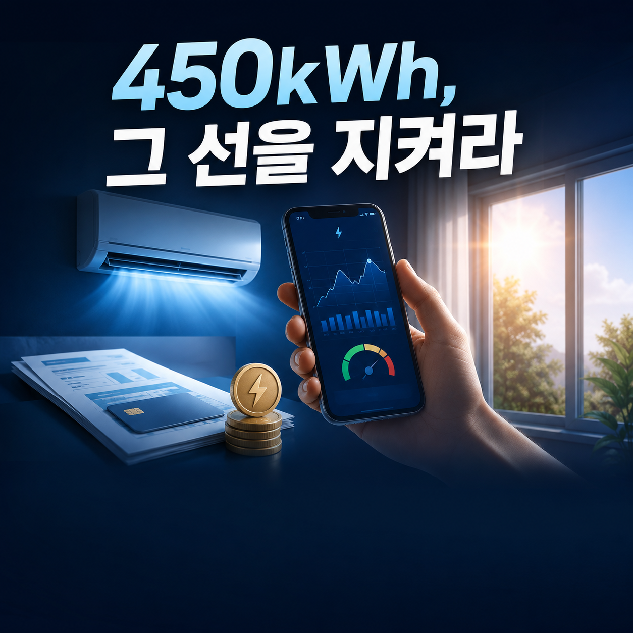 여름 전기요금 폭탄 피하는 법 (2026) — 누진제 450kWh 마지노선부터 에너지캐시백까지
