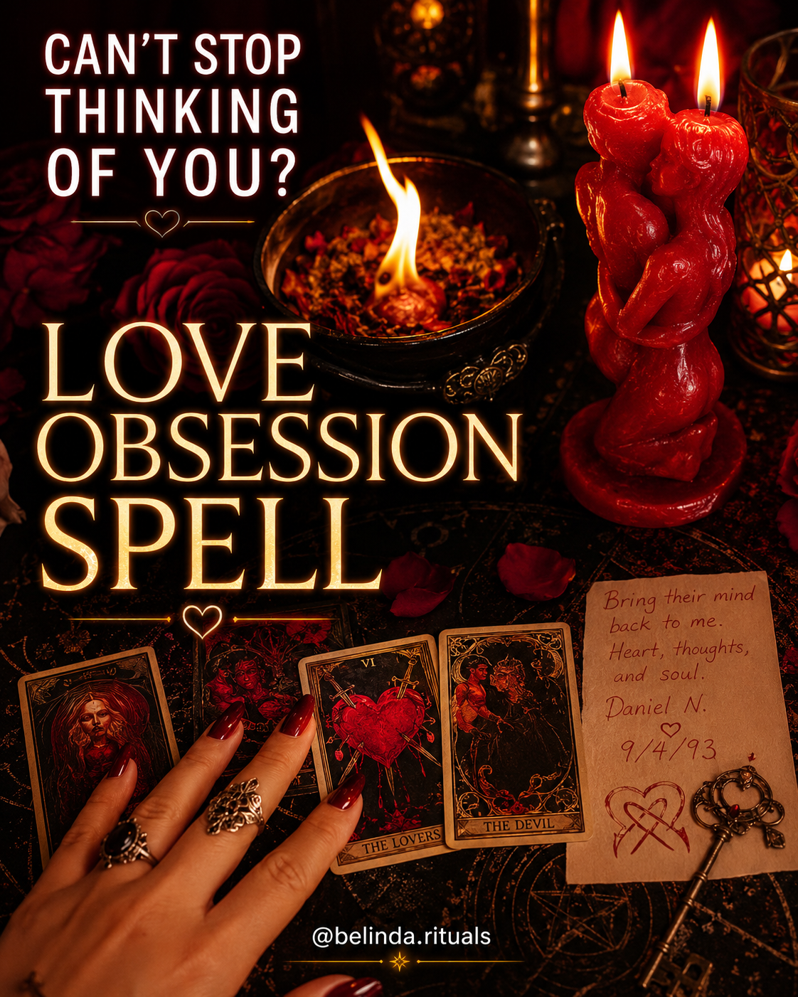 Powerful love and obsession spell ritual for fast romantic results