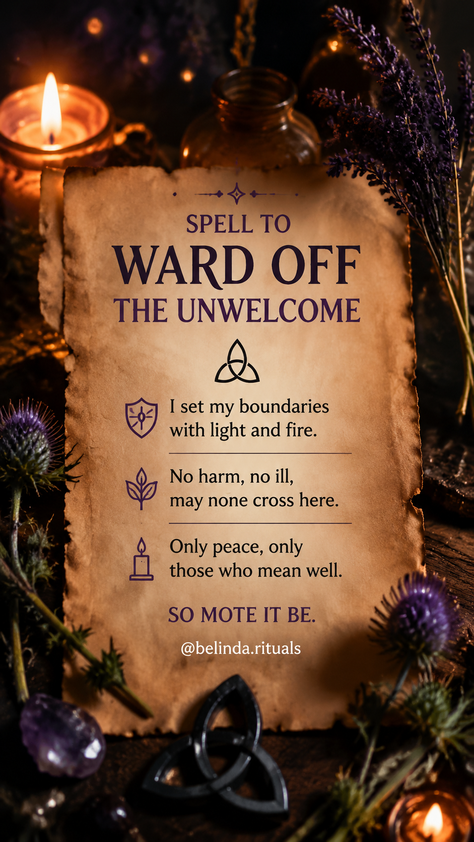 Spiritual protection spell tools for cleansing, shielding, and warding off unwanted energy