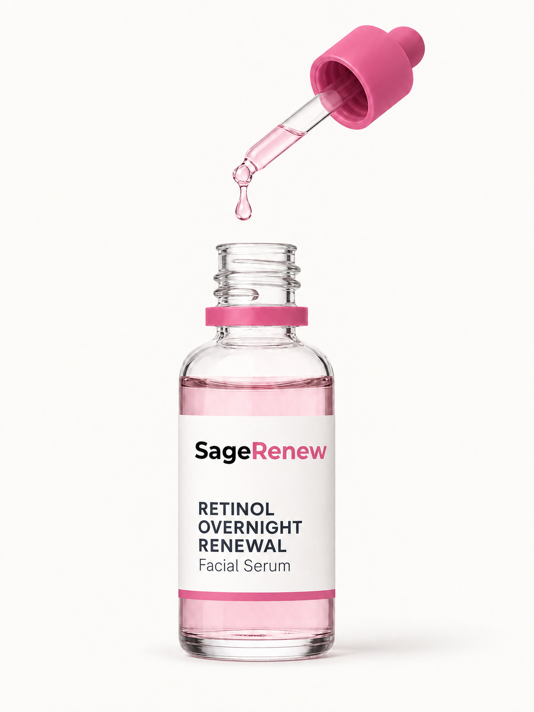 Retinol Overnight Renewal Facial Serum – 1.0 fl oz / 30ml per bottle