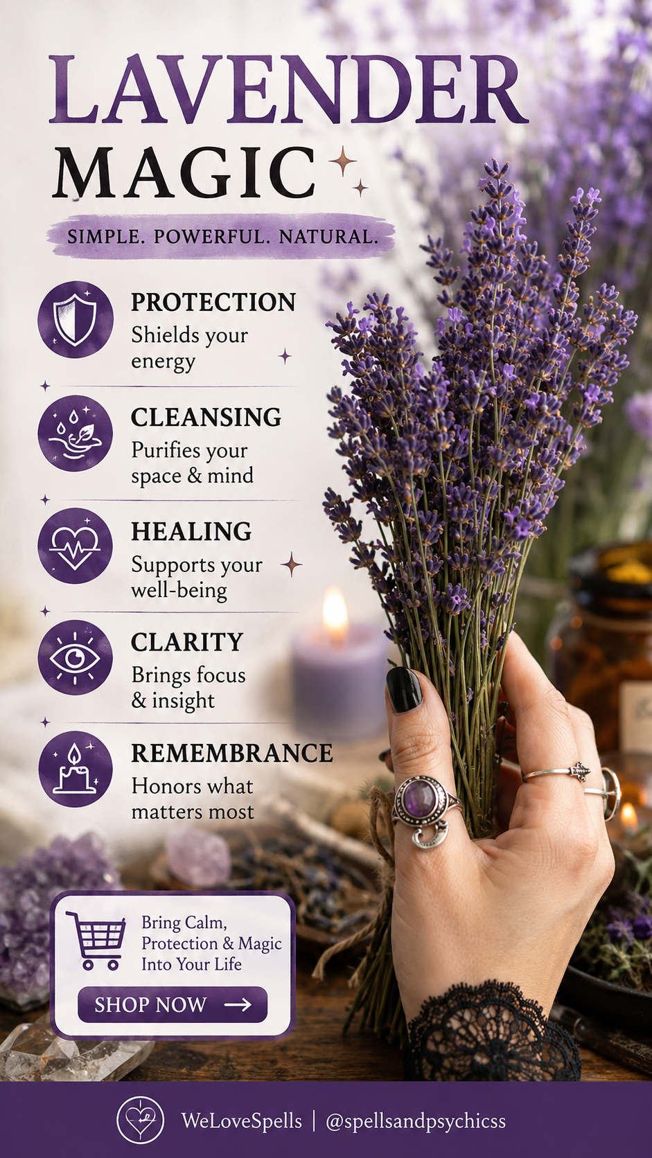 Lavender-inspired ritual setting for intention and emotional grounding
