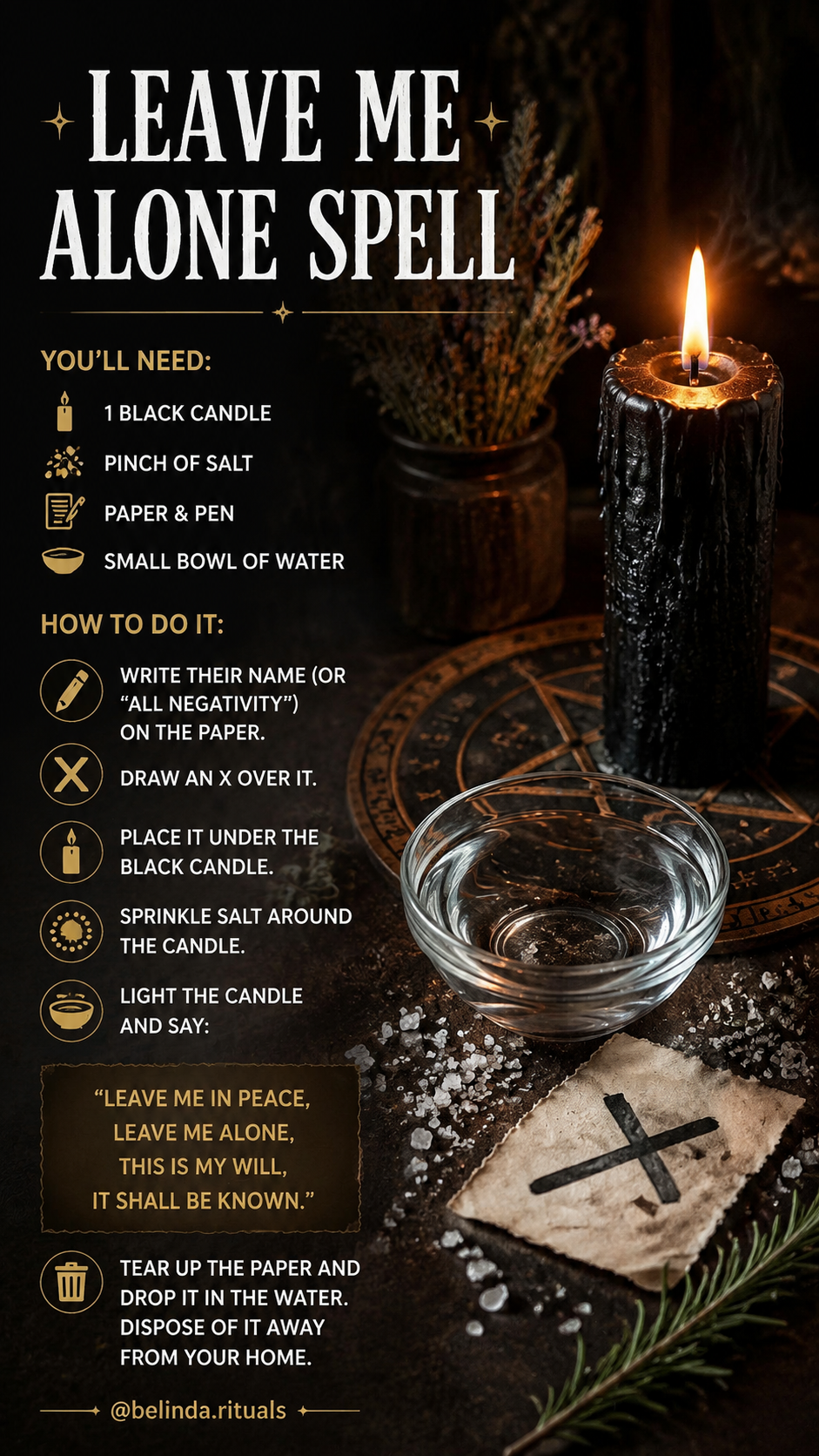 Spiritual protection ritual to stop unwanted energy and restore peace