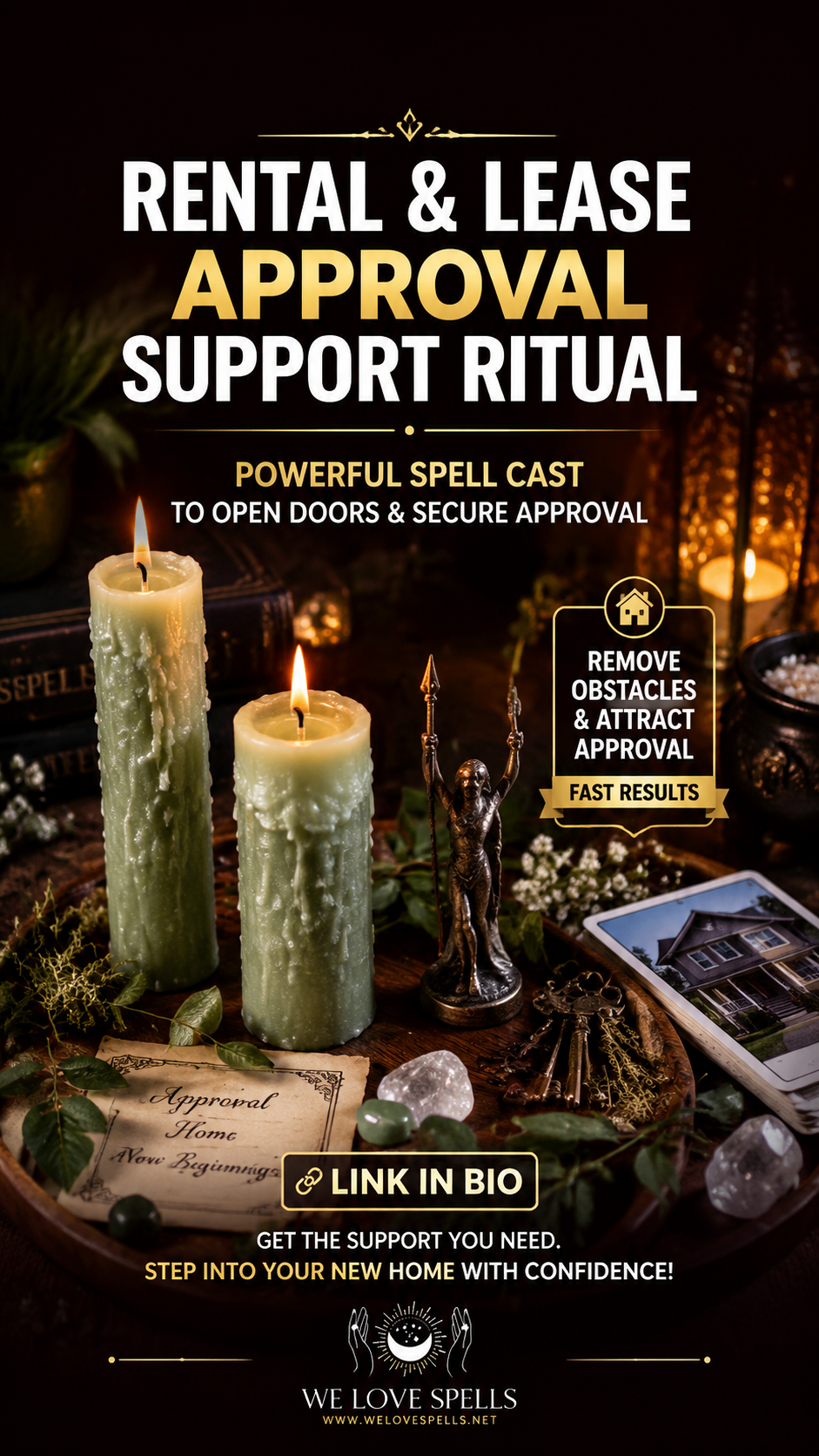 Spiritual rental approval and lease support ritual for housing success