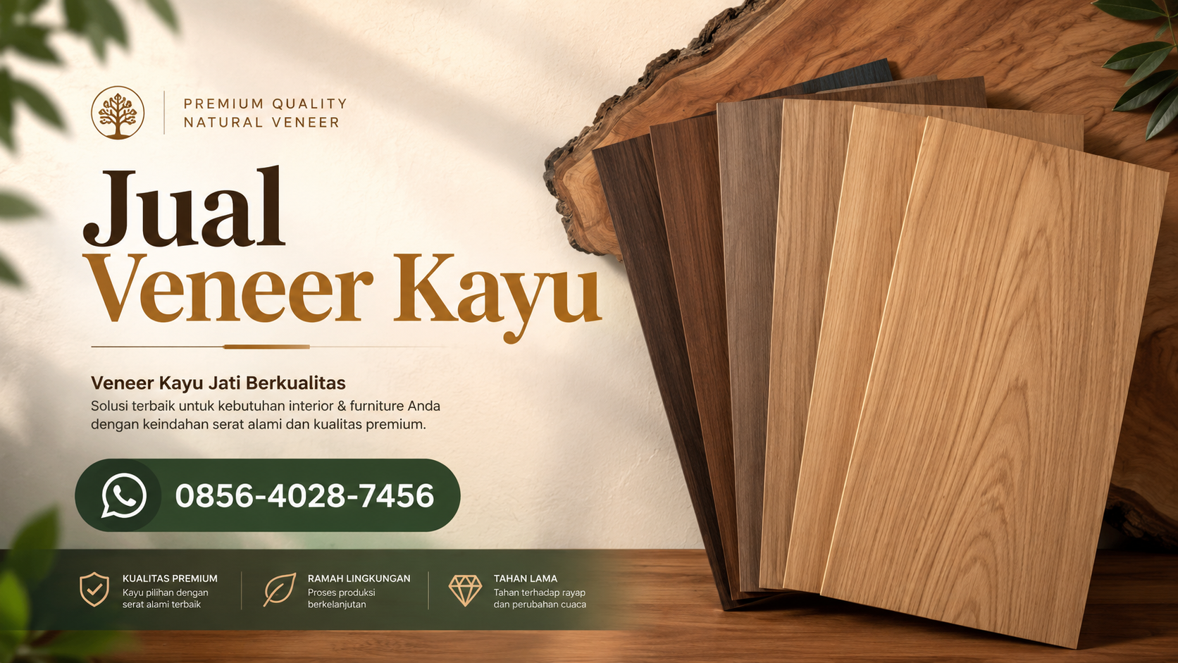 Jual Veneer Kayu - Veneer Kayu Jati Premium