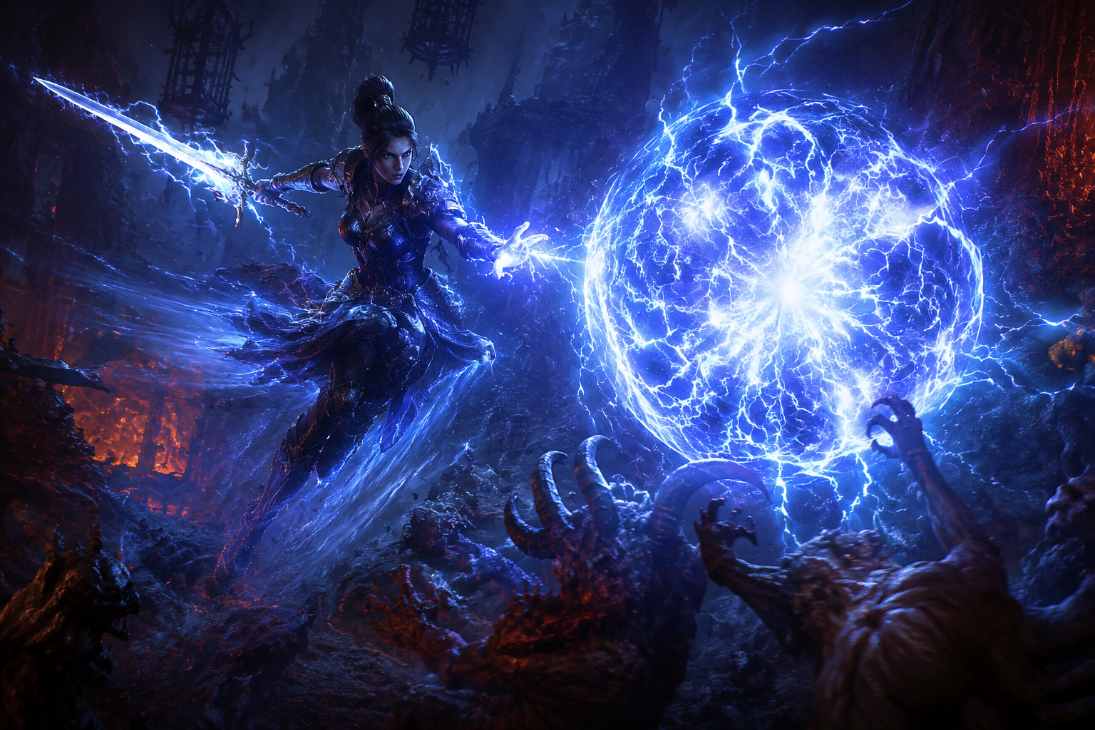 Mekuna Sorceress D4 build with Ball Lightning and Teleport