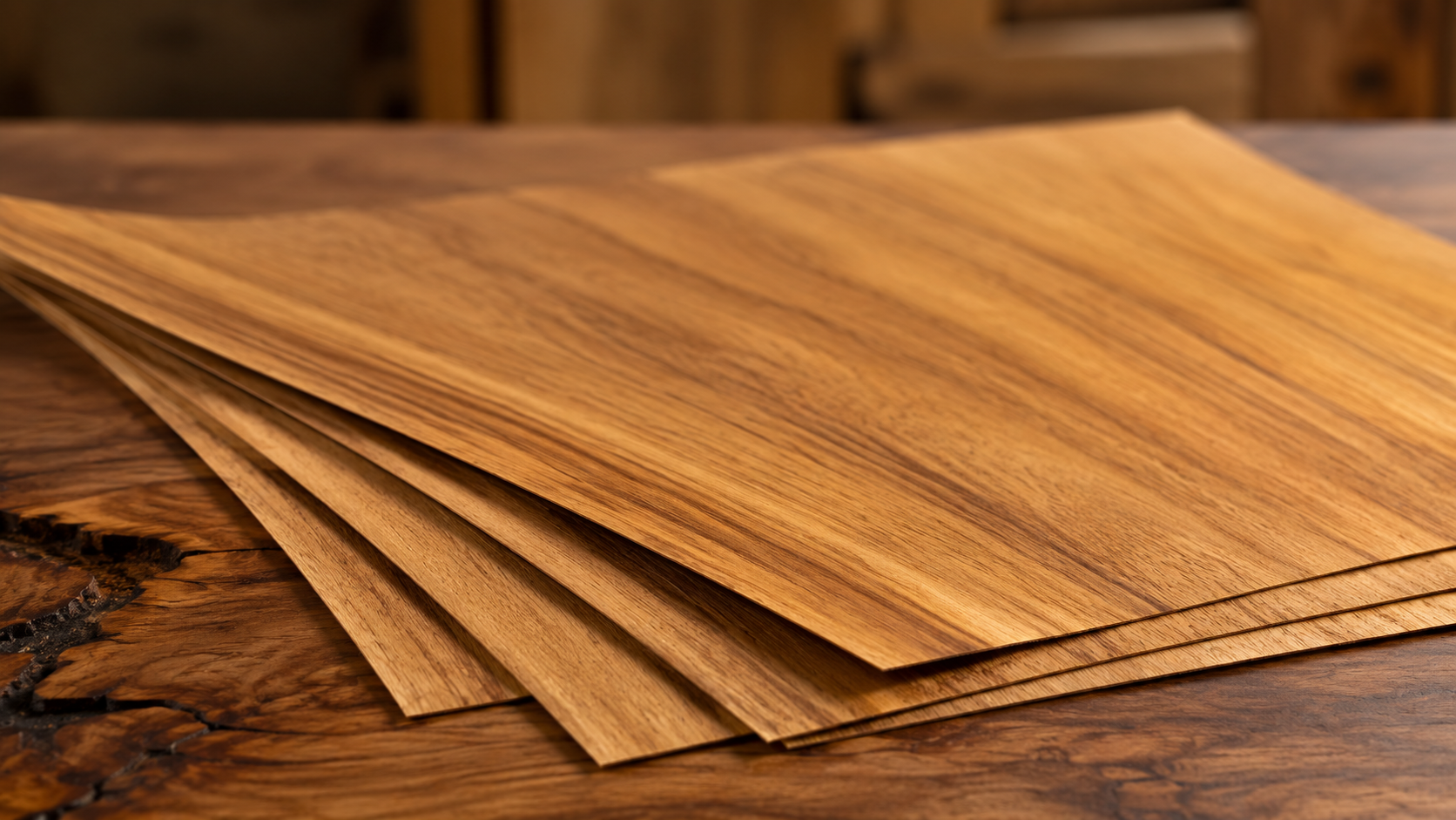 Veneer kayu jati premium