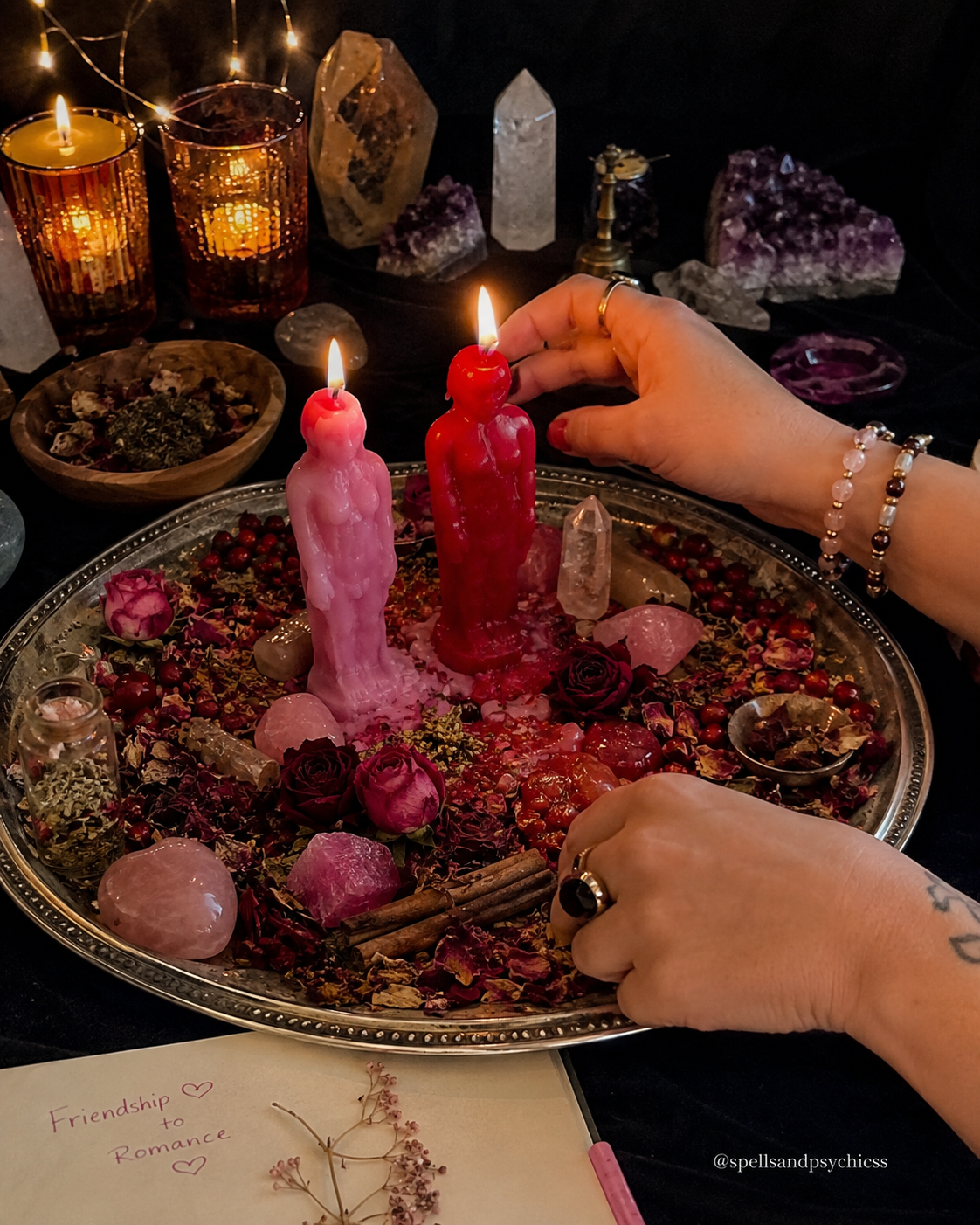 Symbolic friendship to romance ritual focused on clarity and mutual connection