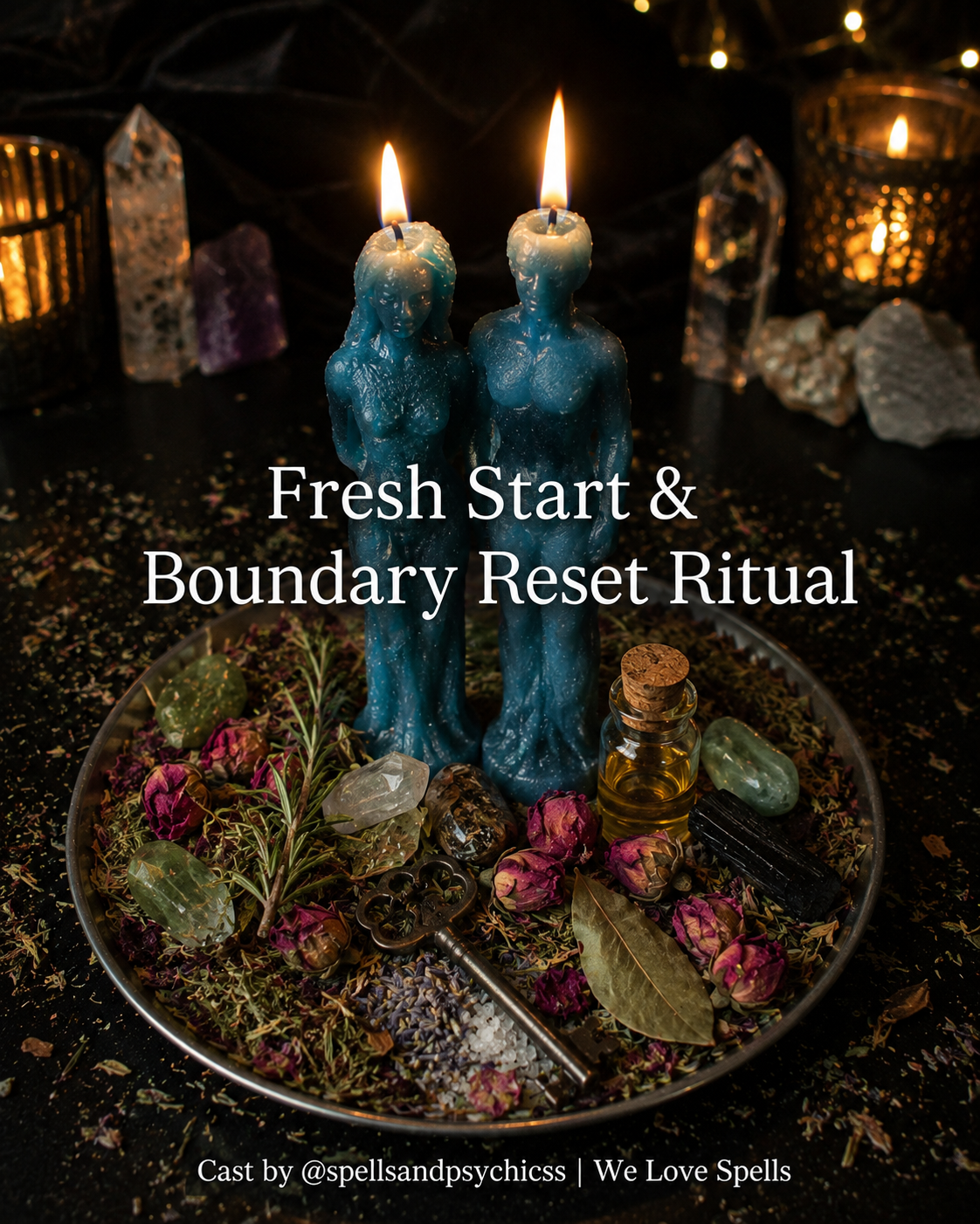 Symbolic setting for a fresh start and personal boundary reset ritual