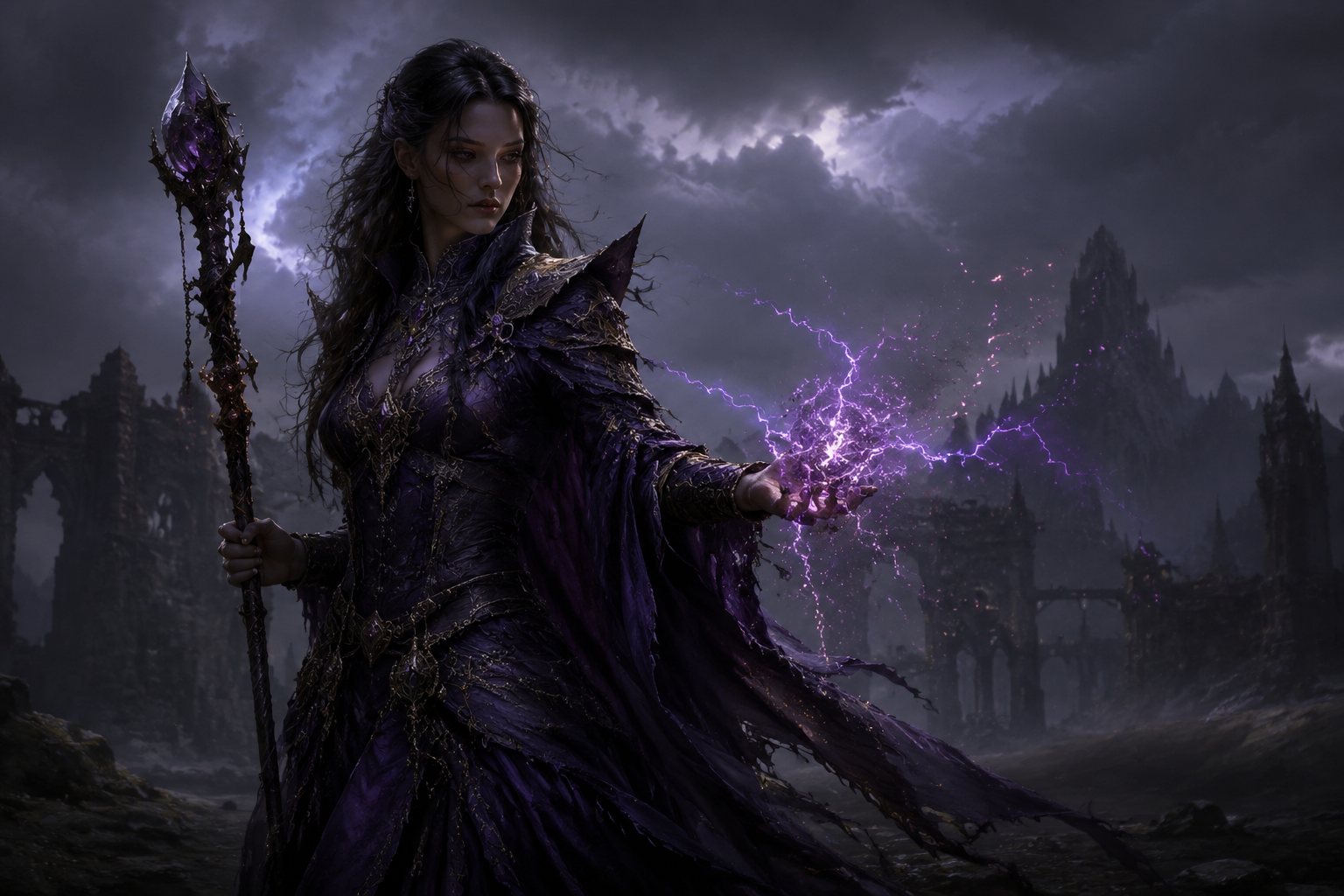 Sorcière Diablo 4 lançant la Sphère foudroyante affaiblie