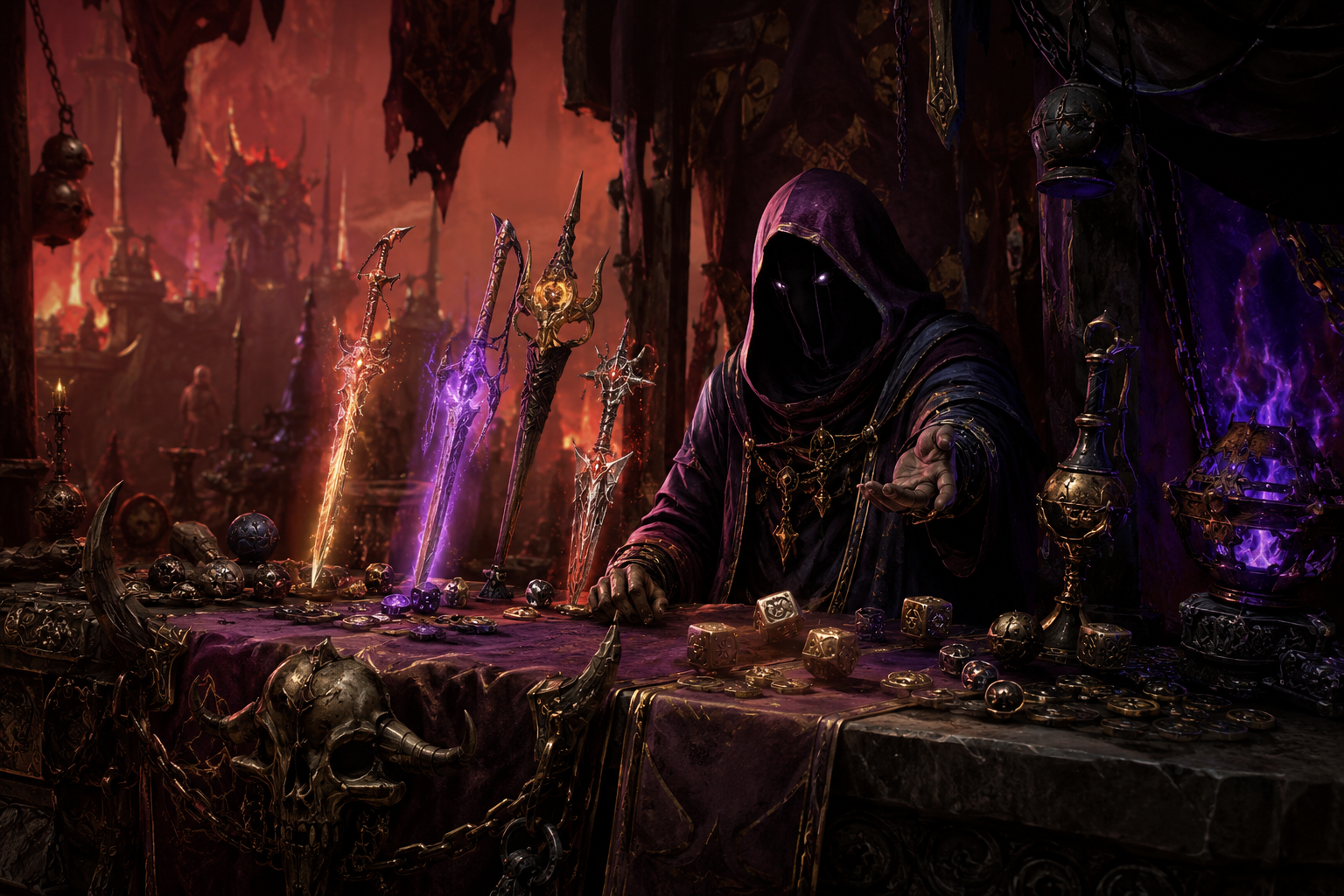 Gambling at the vendor to get an equippable Mythic in Diablo 4