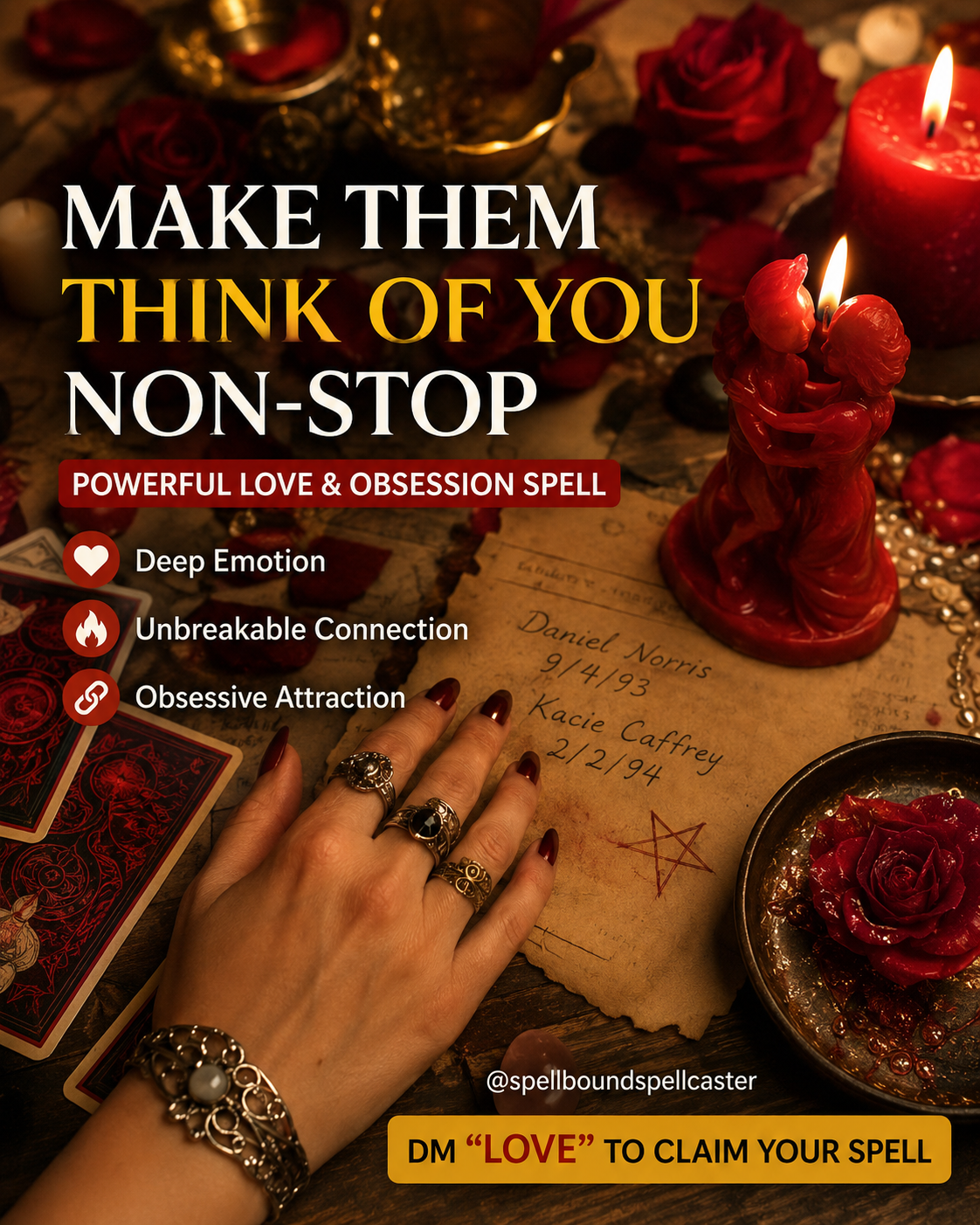 Symbolic love ritual focused on clarity and emotional healing