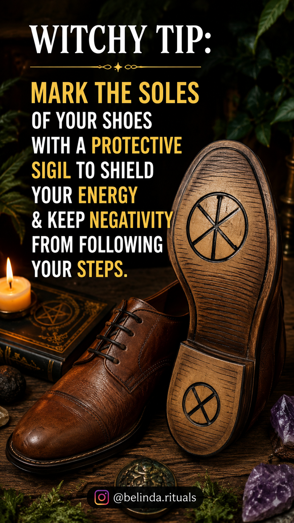 Simple everyday candle spell setup for witchy rituals at home