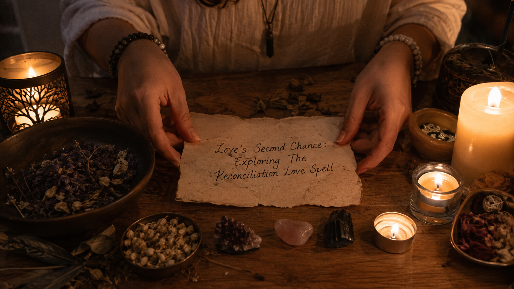 Couple reconnecting with heartfelt embrace, symbolizing a reconciliation love spell and a second chance at love.