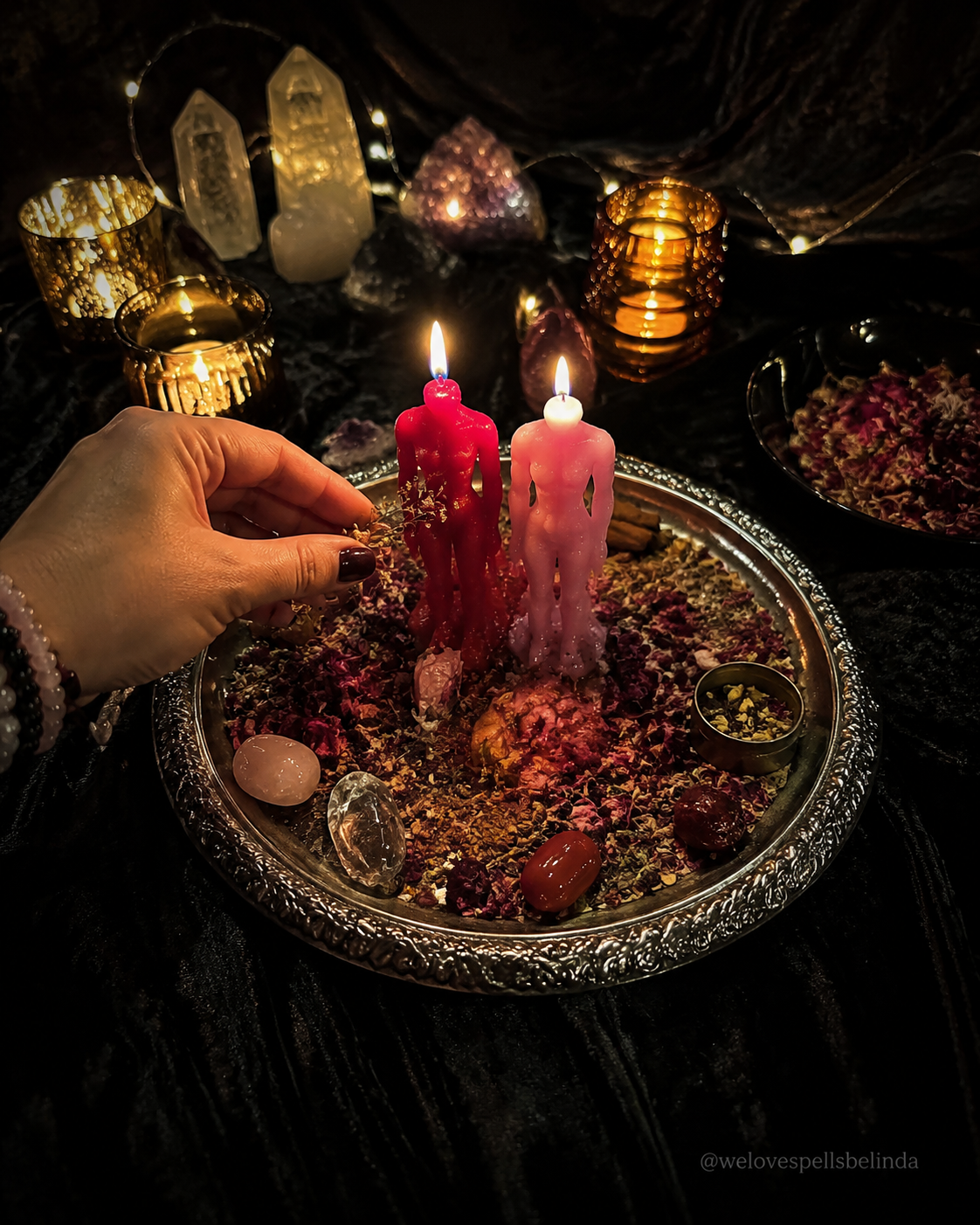 Symbolic love commitment ritual focused on intention and communication