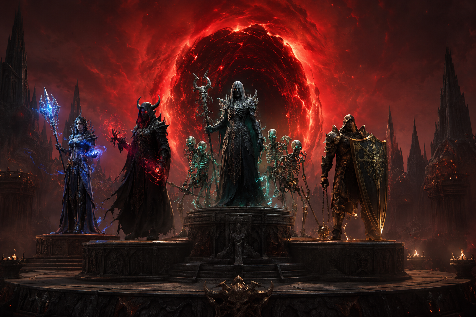Pit 150 Season 13 leaderboard: Sorceress, Warlock, Necromancer and Paladin at the top