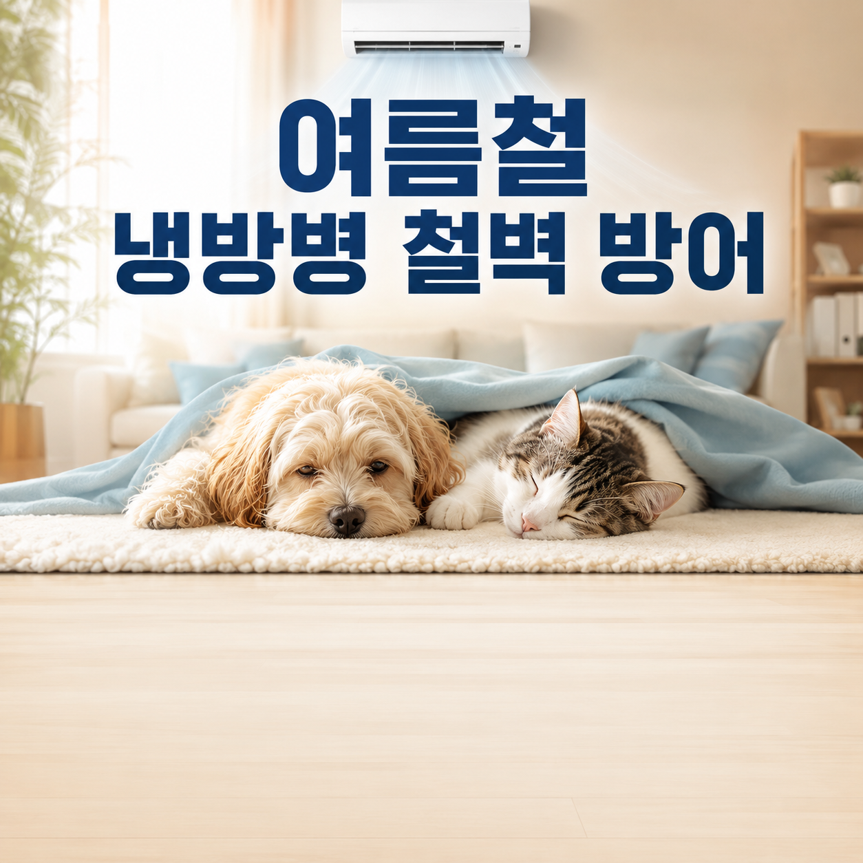 강아지 고양이 냉방병 증상 및 예방: 에어컨 적정 온도와 습도 총정리 (2026)